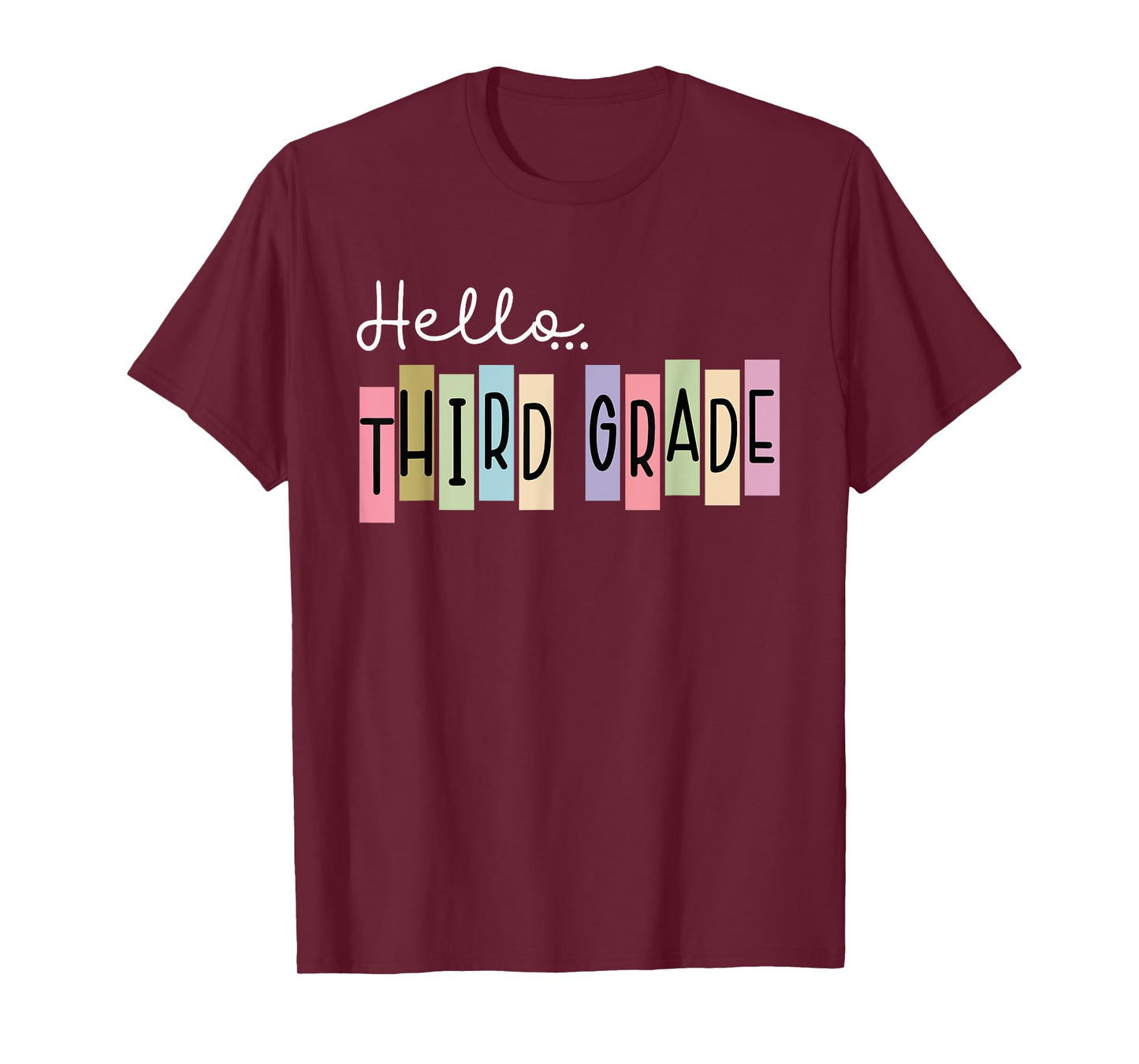 Back To School Hello Third Grade Teacher 3rd Grade T-Shirt