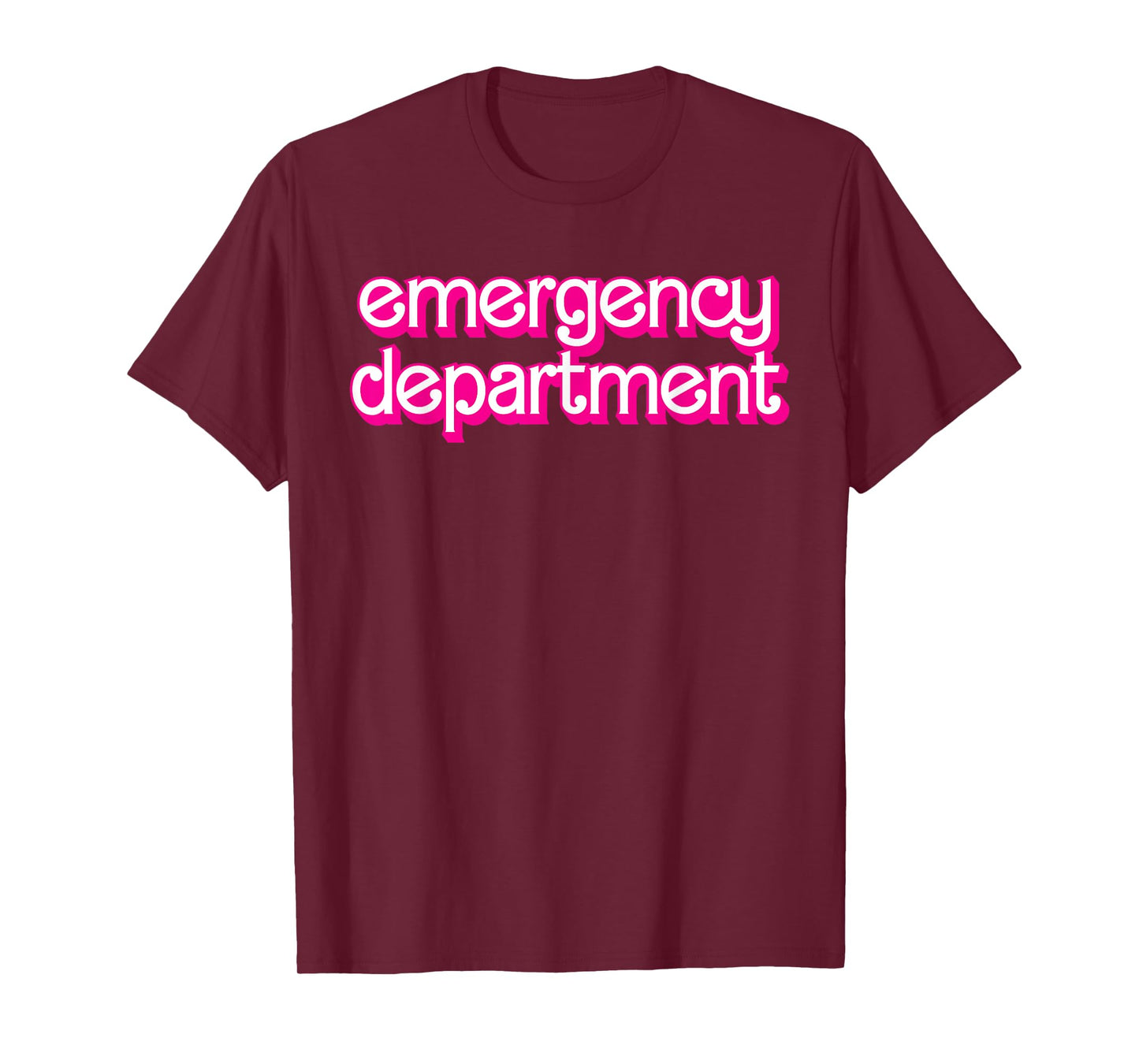 Retro Pink Emergency Department Nurses ER Doctor T-Shirt