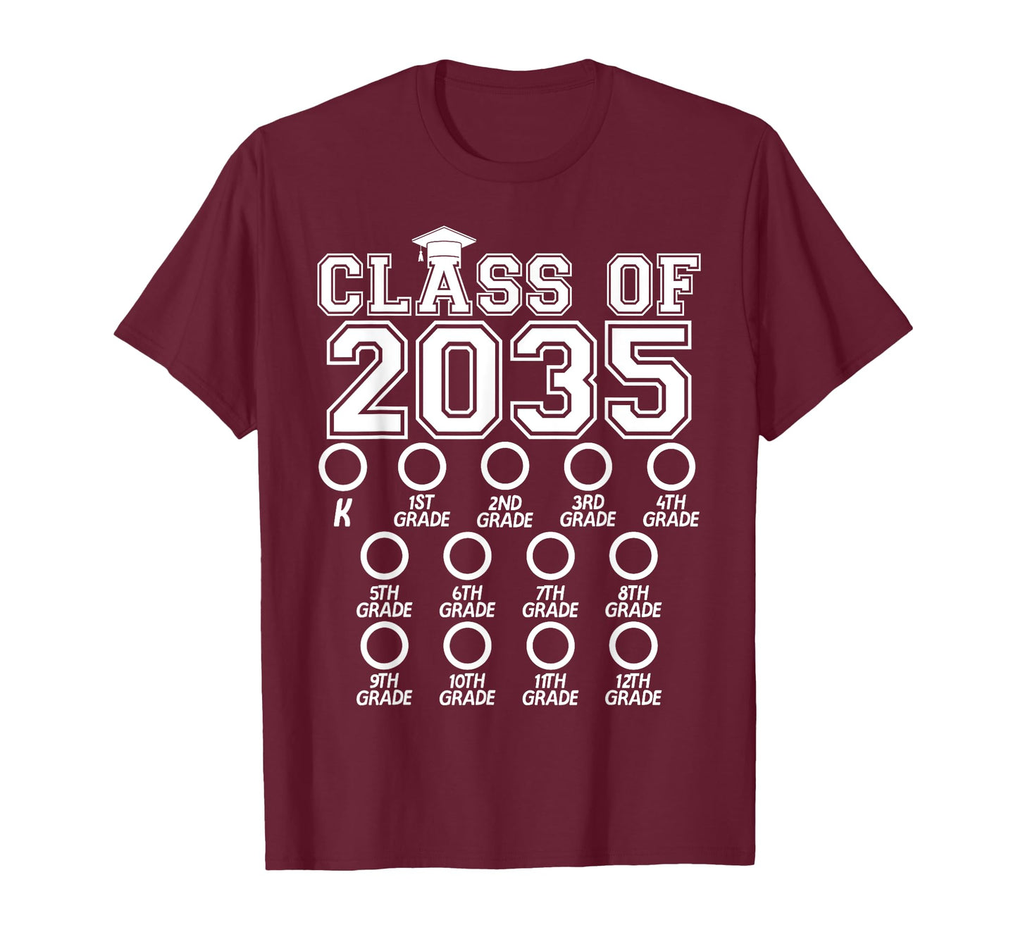 CLASS OF 2035 CHECK BOX GROW WITH ME PRE-K 12TH GRADE 2023 T-Shirt