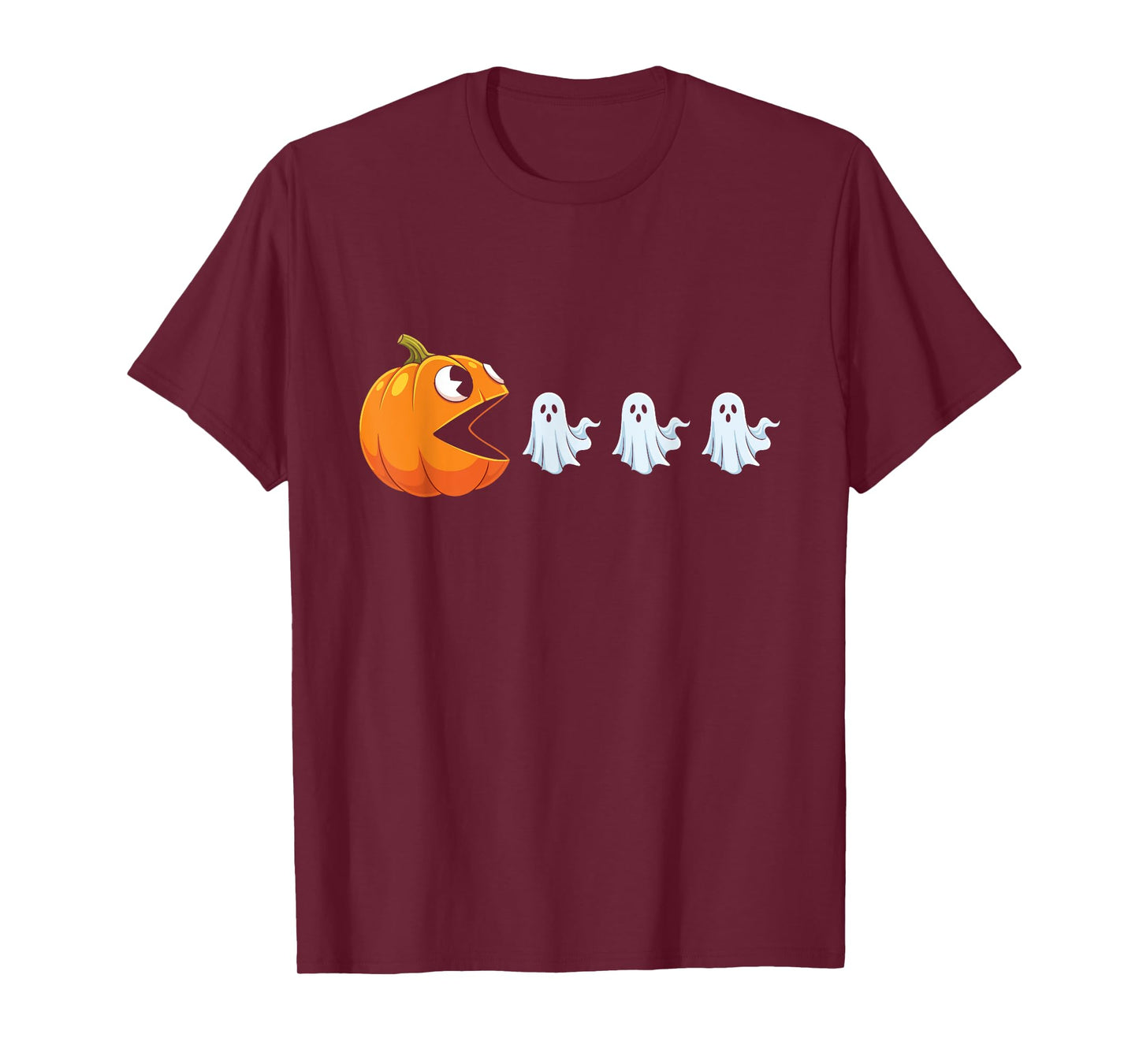 Halloween Gamer Pumpkin Funny Ghosts Kids Women Men T-Shirt