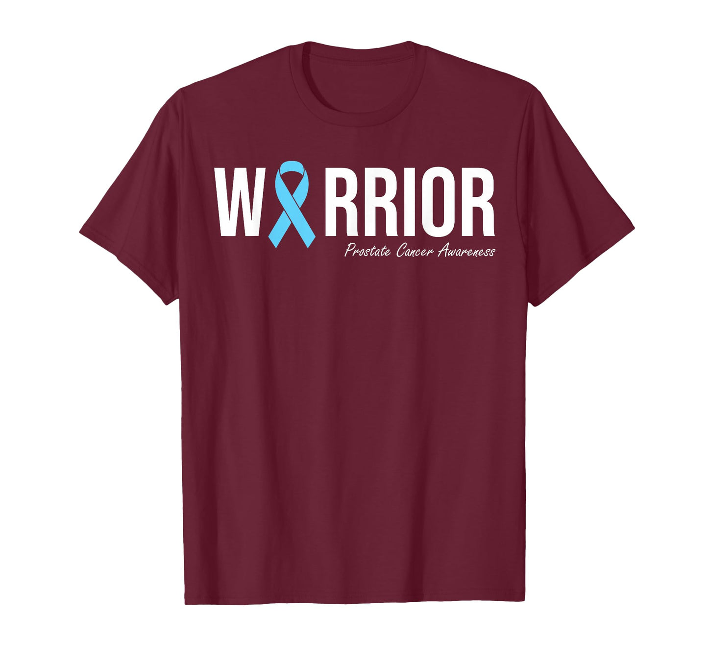 Family Prostate Cancer Awareness Light Blue Ribbon Warrior T-Shirt