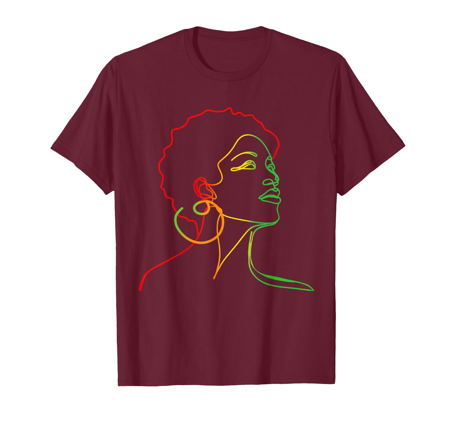 Black Women Juneteenth Face Abstract Art Melanin African T-Shirt