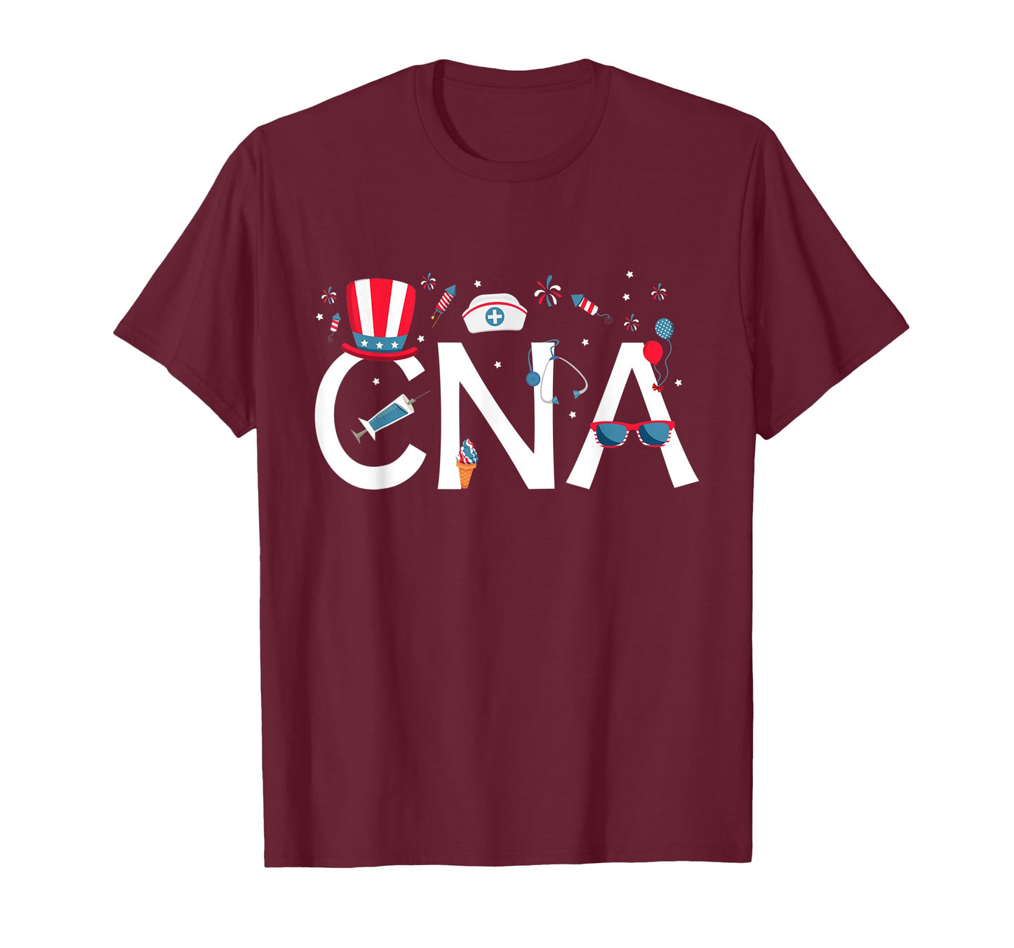 American CNA 4th of July Nursing Certified Nursing Assistant Women Kids Men T-Shirt