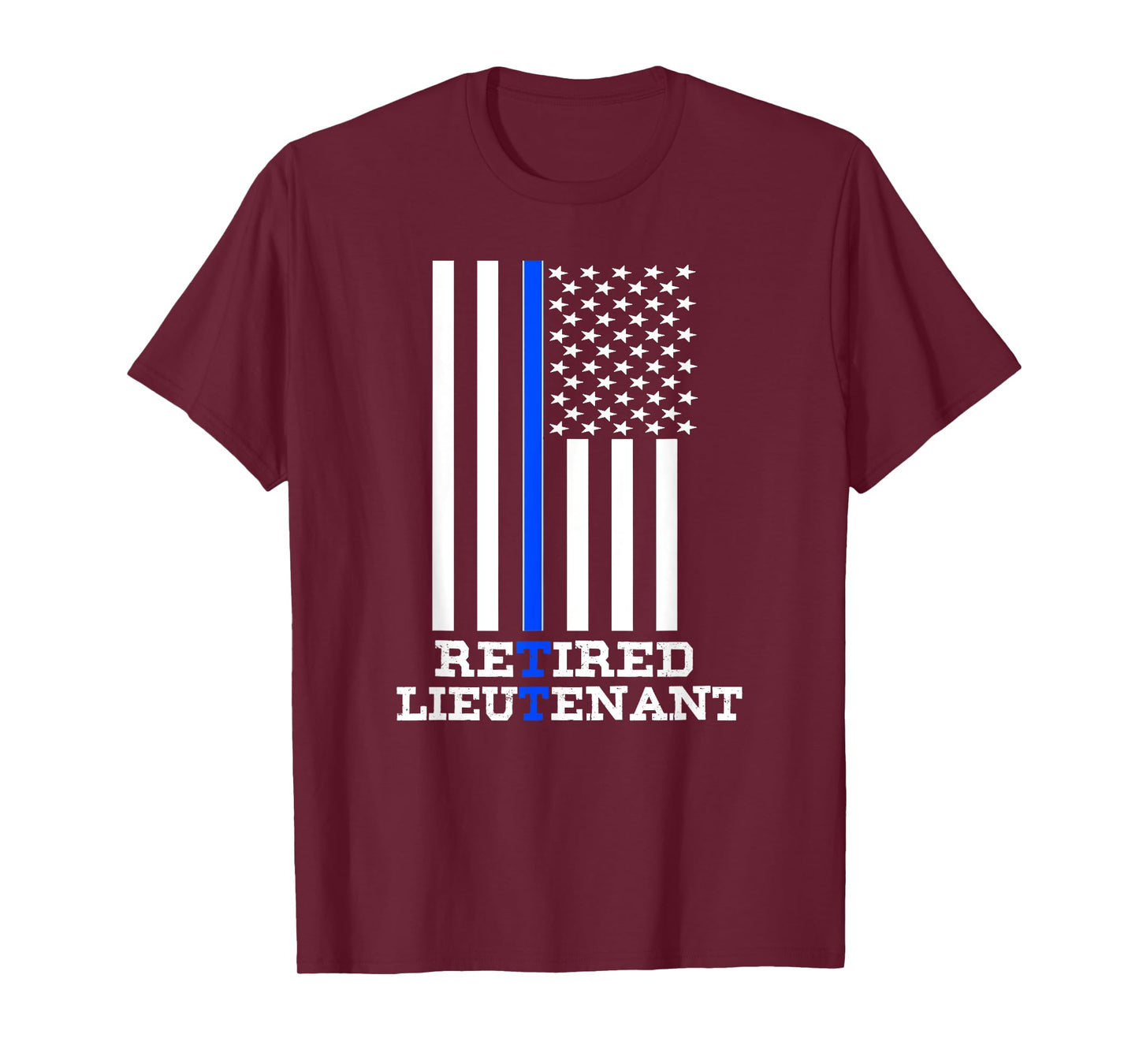 Retired Police Lieutenant Shirt Thin Blue Line Retirement T-Shirt