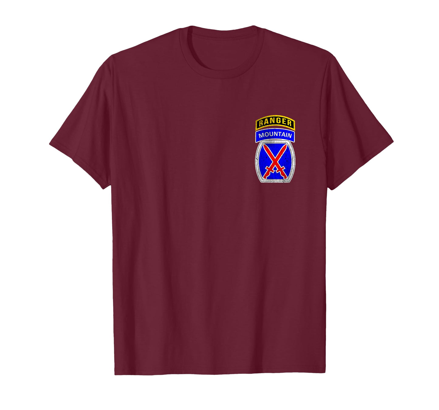 10th Mountain Division Ranger Tab Logo Military Veterans Day T-Shirt