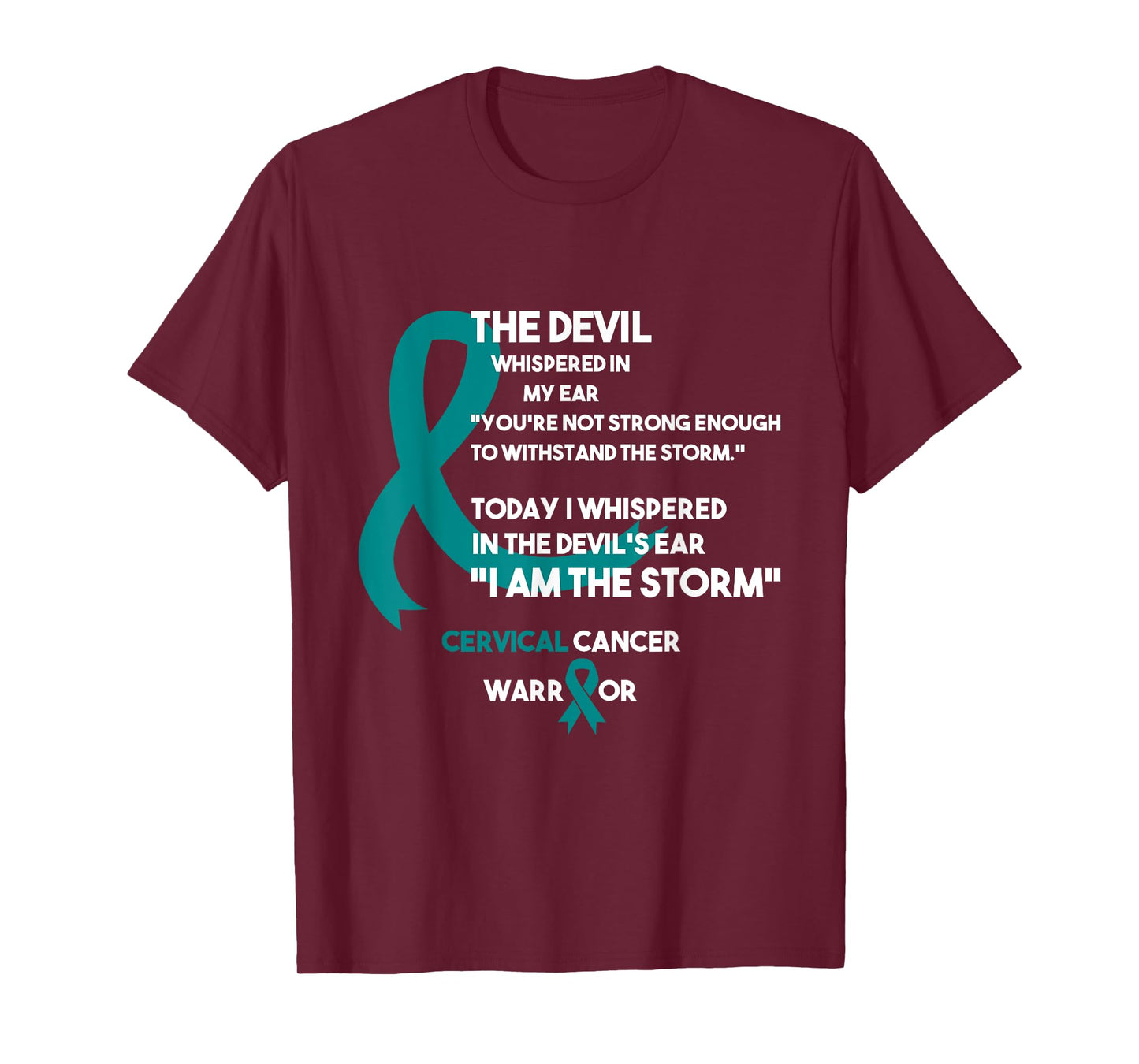 Cancer Fight Supporter Cervical Cancer Awareness T-Shirt