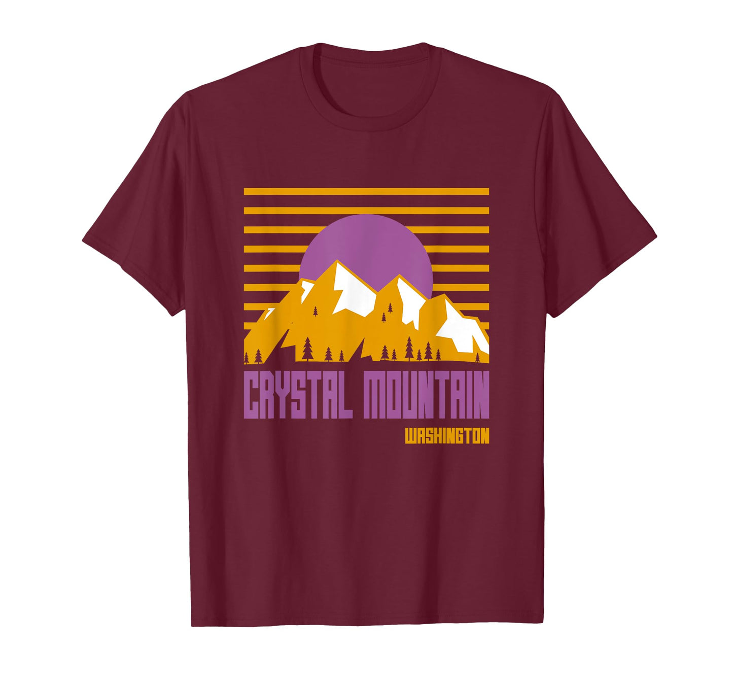 Crystal Mountain Washington Vintage Mountains Hiking Camp T-Shirt