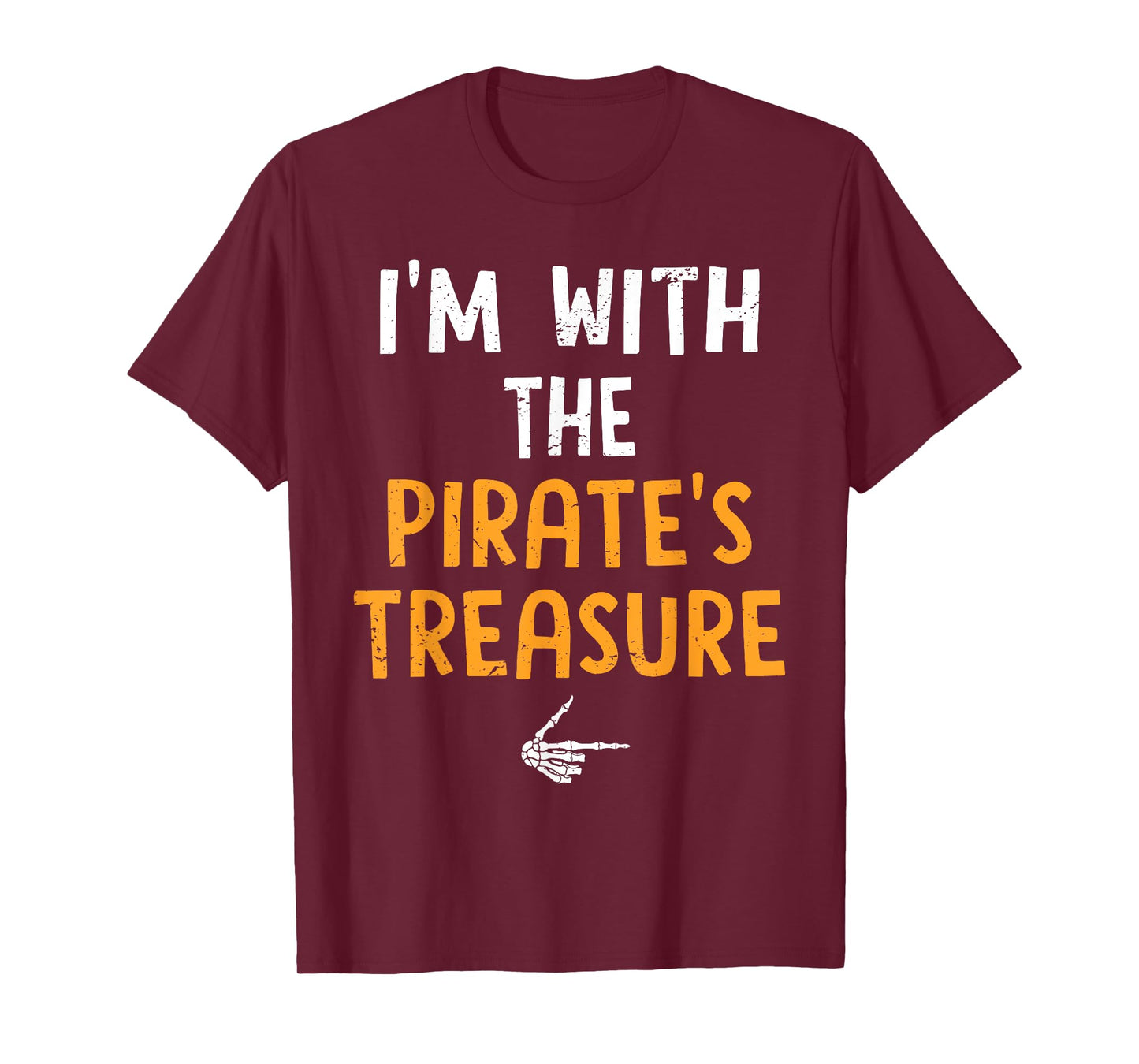 I'm with The Pirate's Treasure Costume Halloween Couple T-Shirt