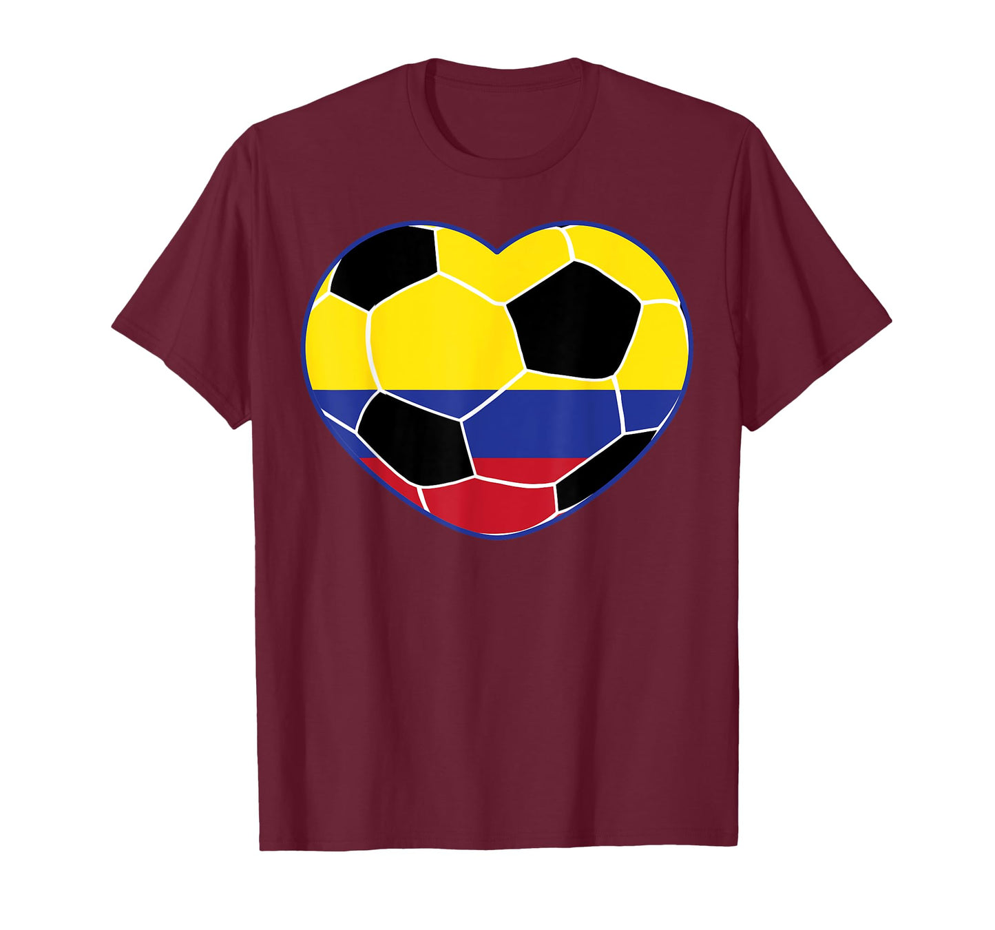 Colombia Soccer Ball Heart - Colombian Football Soccer T-Shirt