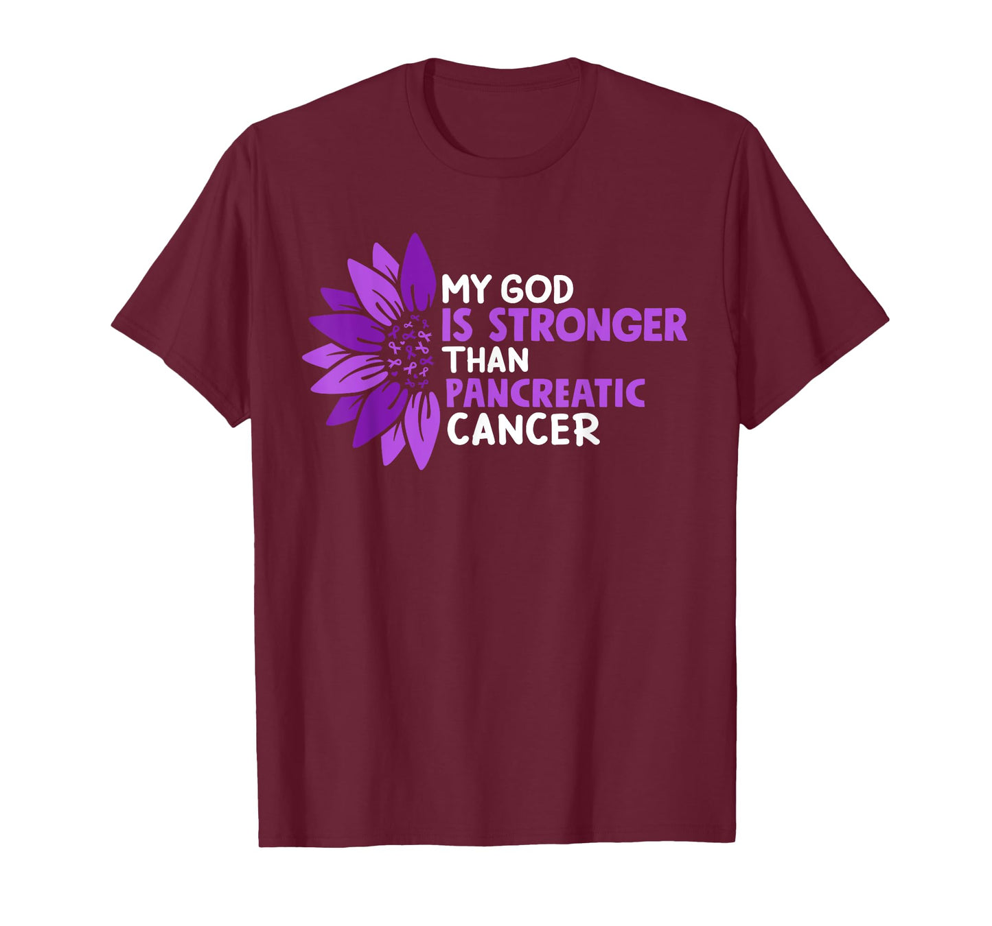 My God Is Stronger Than Pancreatic Cancer Awareness T-Shirt