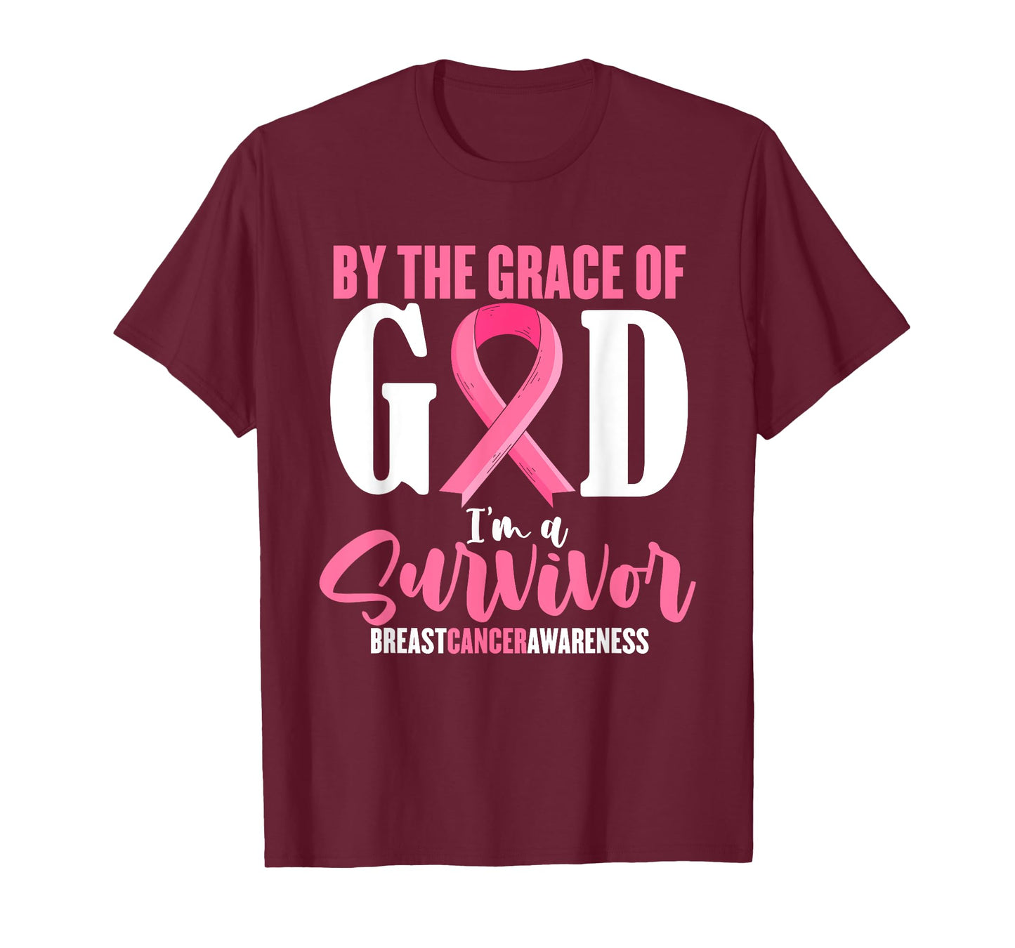 By the grace god I'm a survivor breast cancer awareness T-Shirt