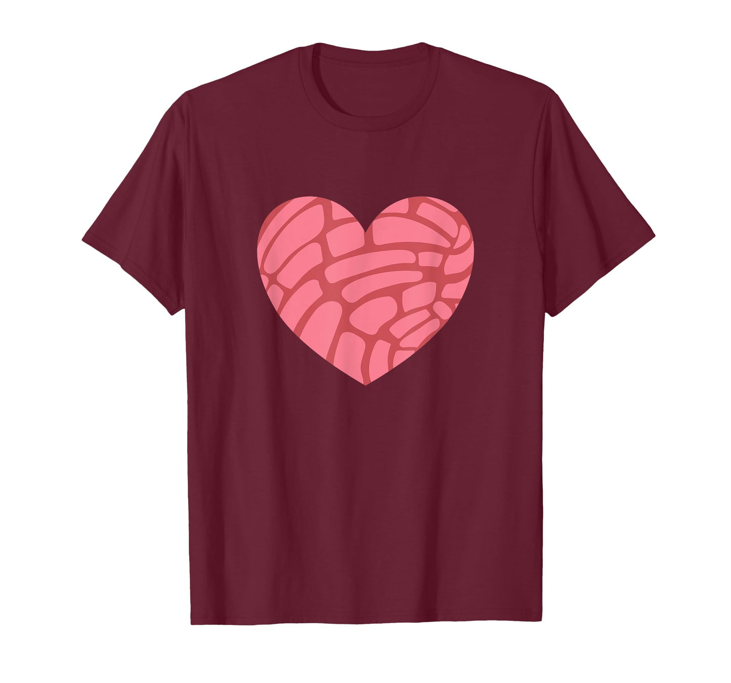Concha Mexican Sweet Bun Heart T-Shirt