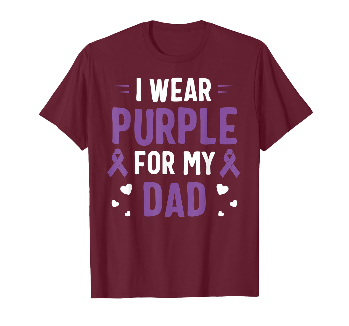 I Wear Purple For My Dad Pancreatic Cancer Awareness T-Shirt