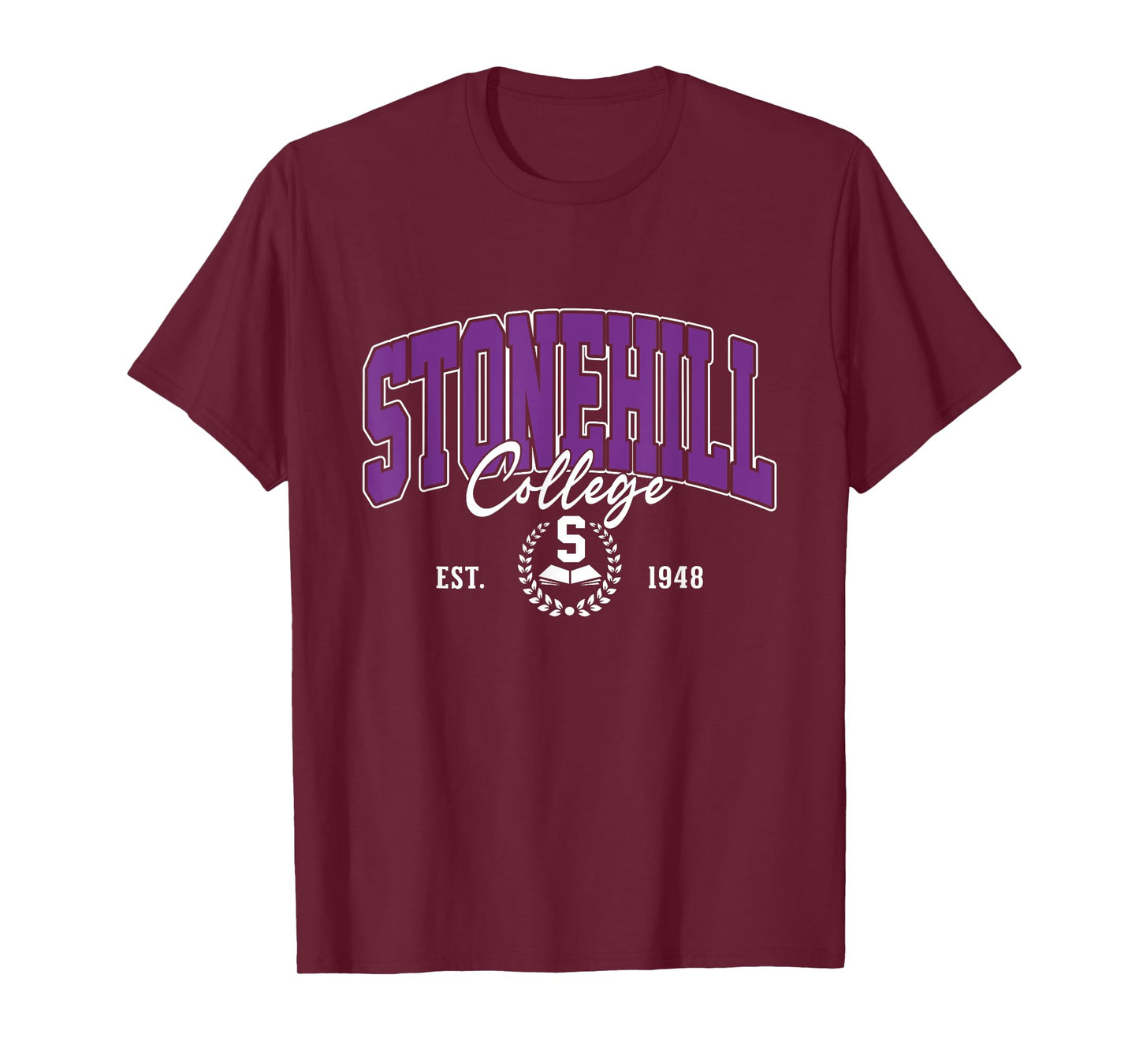 Stonehill Arch Vintage College Athletic Sports Design Tee T-Shirt