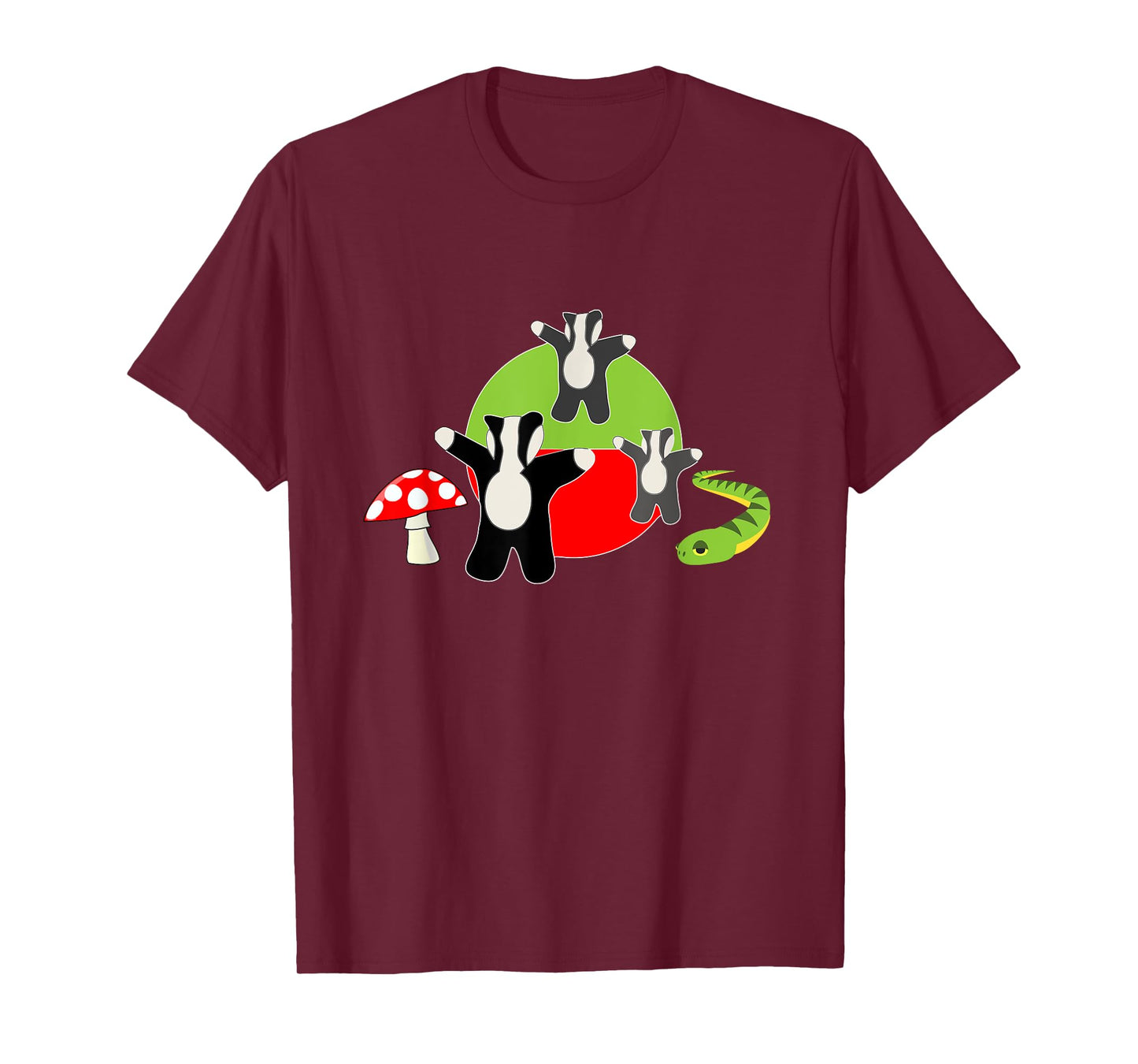 Badger Badger Badger Mushroom Snake t-shirt T-Shirt