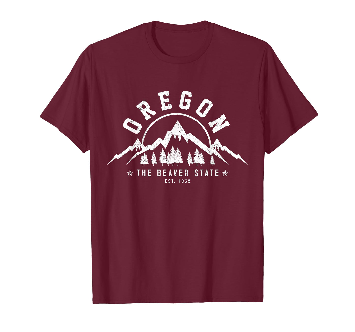 Oregon The Beaver State Est. 1859 Vintage Mountains Gift T-Shirt