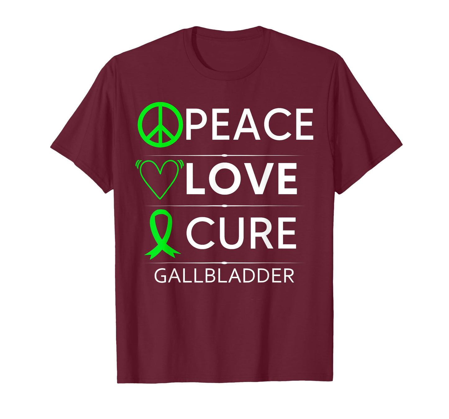 Gallbladder Awareness Gallstones Removal Green Ribbon T-Shirt
