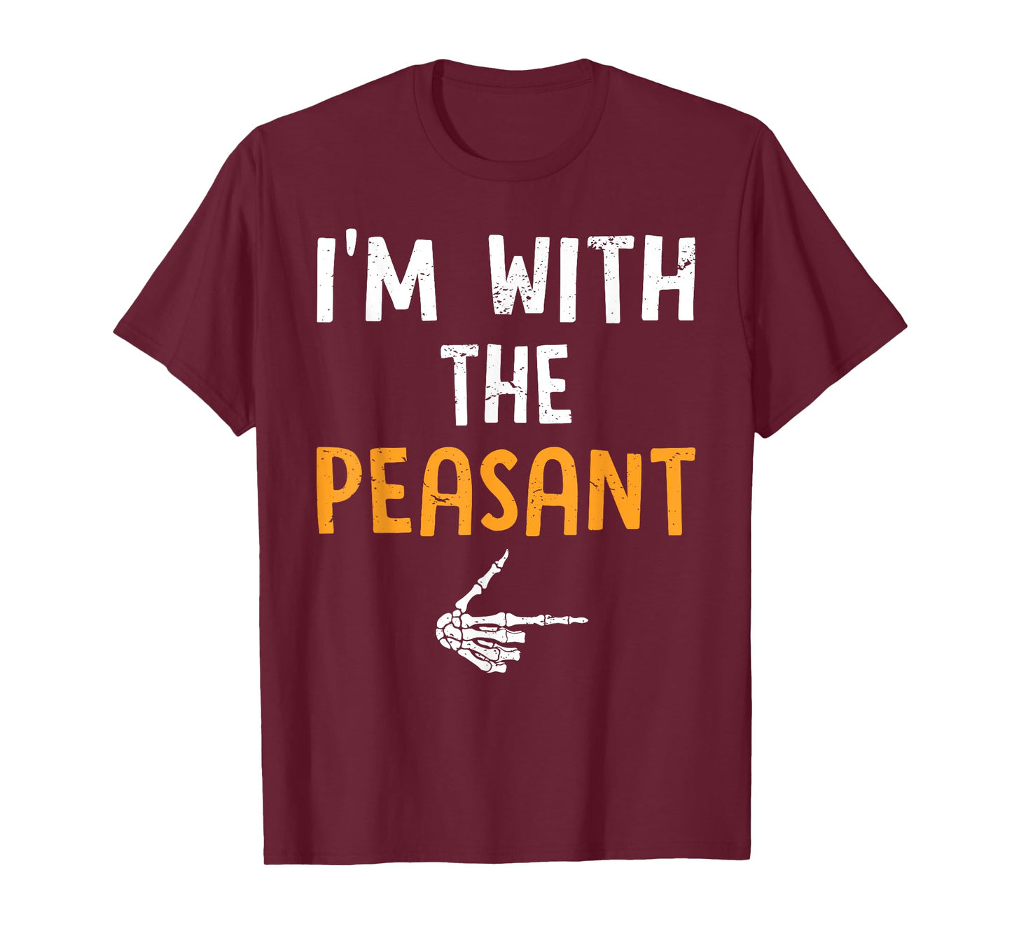 I'm with The Peasant Costume Halloween Matching Couple T-Shirt