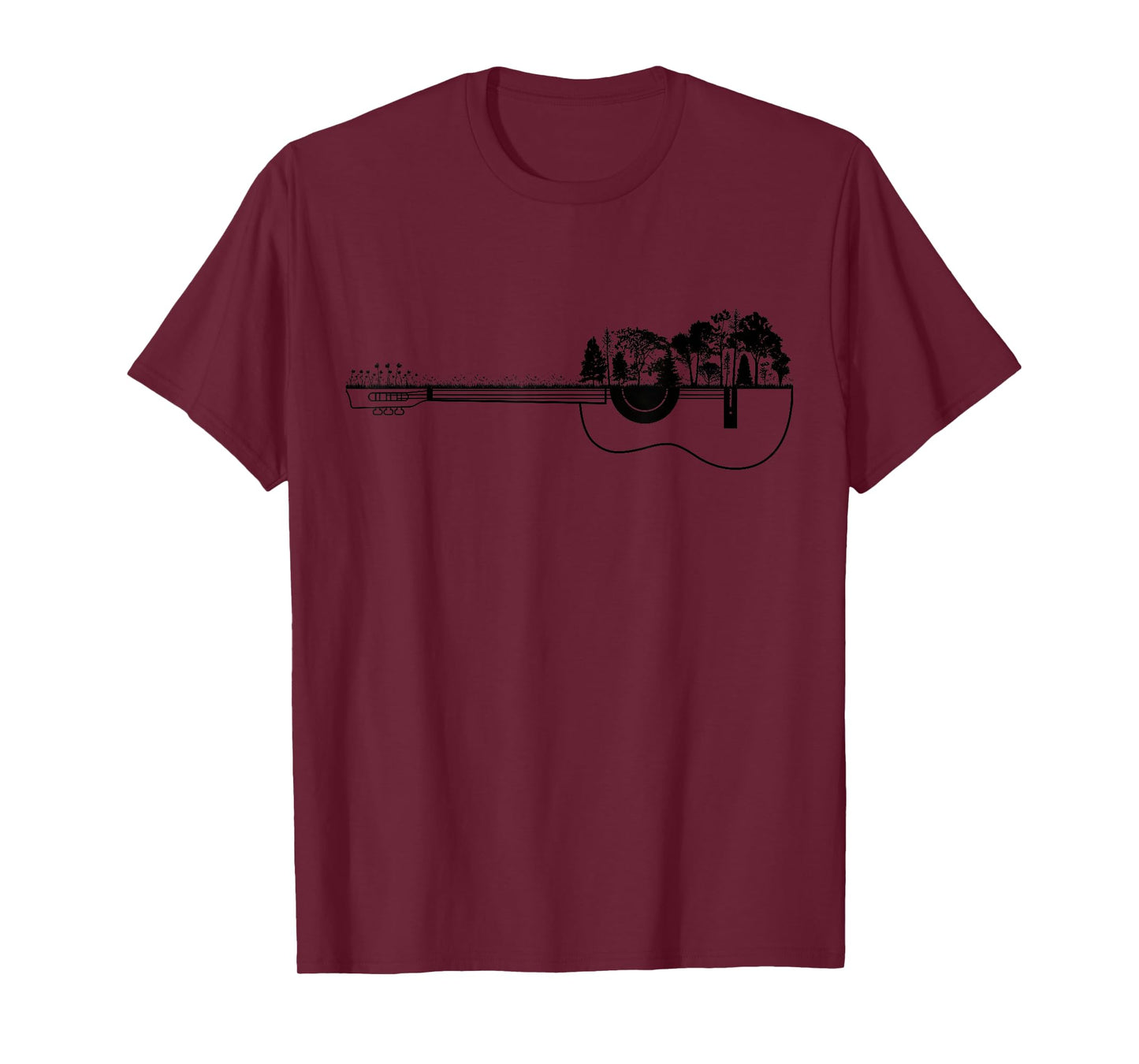 Guitar Lake Shadow Love Guitar Musician Men Women T-Shirt