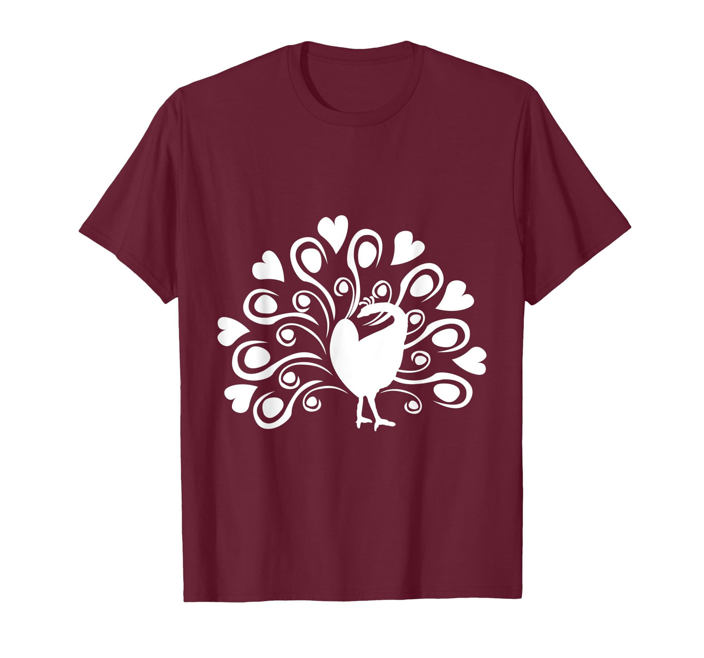 Peacock Butterfly With Heart Plumage Bird Lover Bird T-Shirt