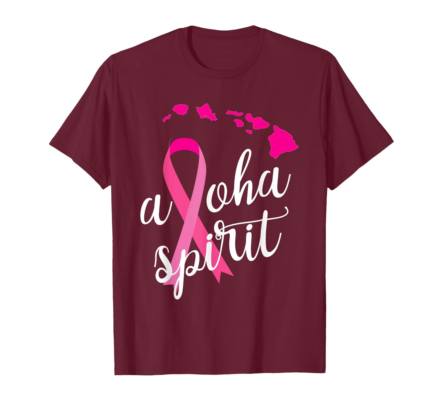 Aloha Spirit Breast Cancer Awareness Hawaii islands T-Shirt
