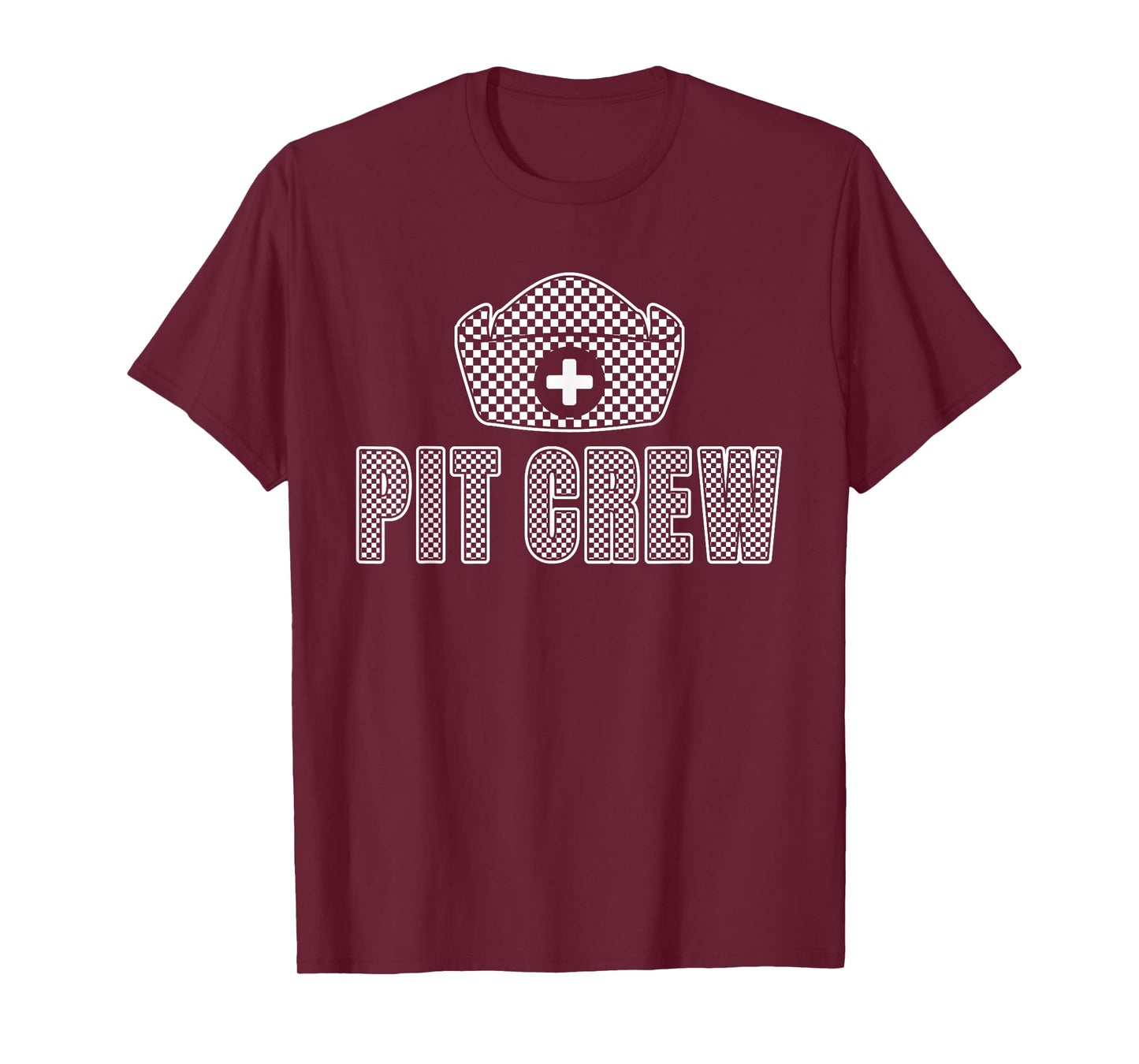 Nurse Checkered Hosting Race Car Nurse Pit Crew T-Shirt