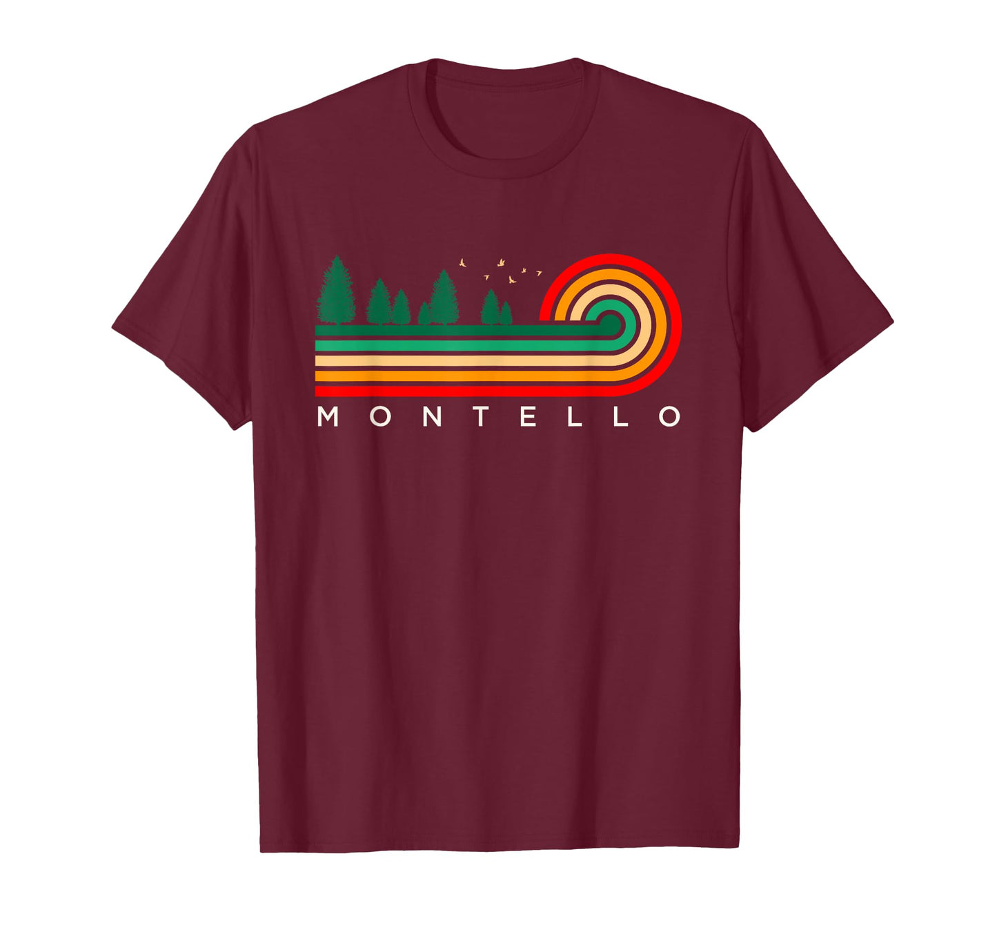 Evergreen Vintage Stripes Montello, Wisconsin T-Shirt