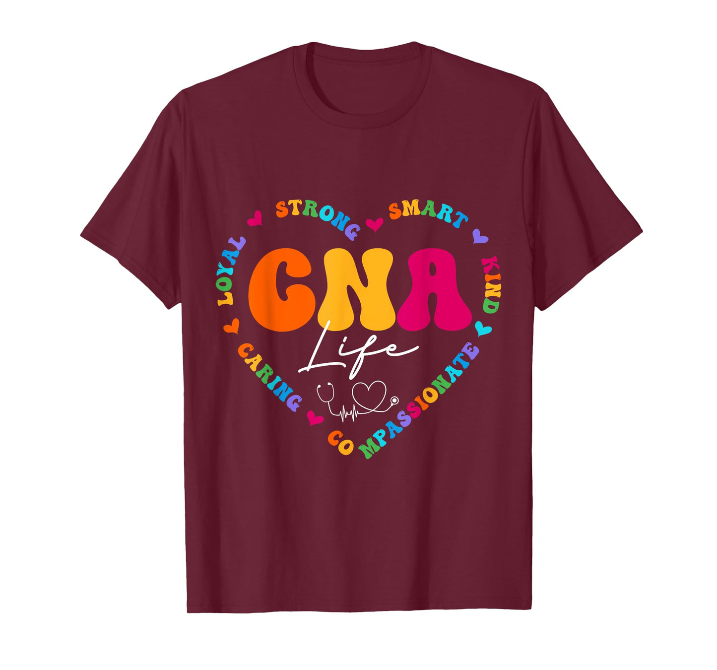 CNA Life Appreciation Gifts Ideas Cute Nurse Appreciation Women's Black Multicolor T-Shirt