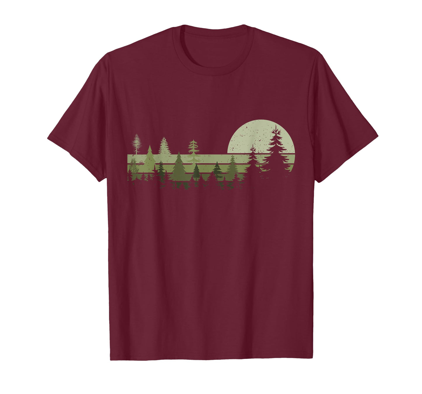 Wildlife Trees Outdoors Nature Retro Forest Hiking T-Shirt
