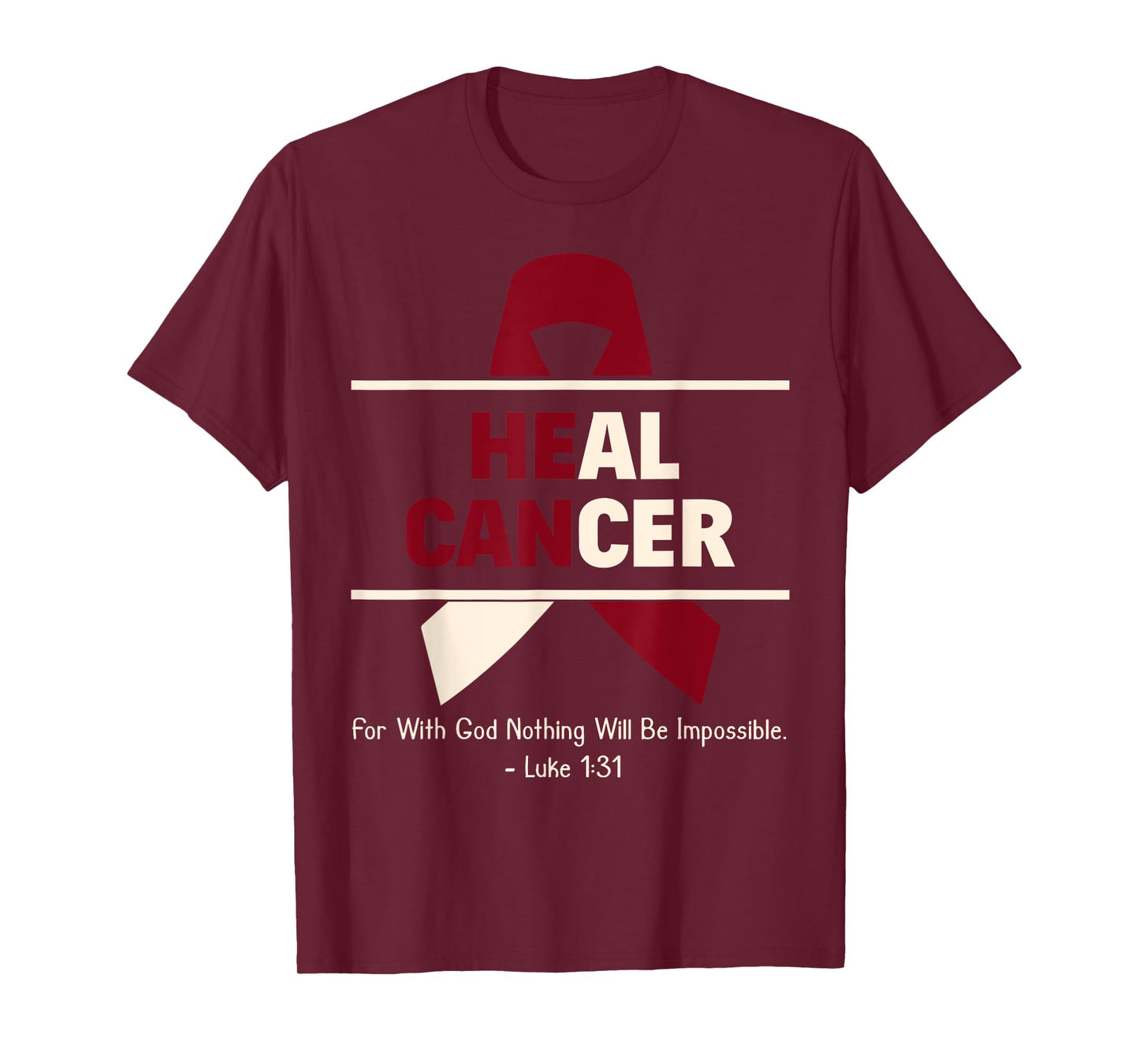 Heal Oral Head & Neck Cancer Christian Cancer Survivor Gift T-Shirt