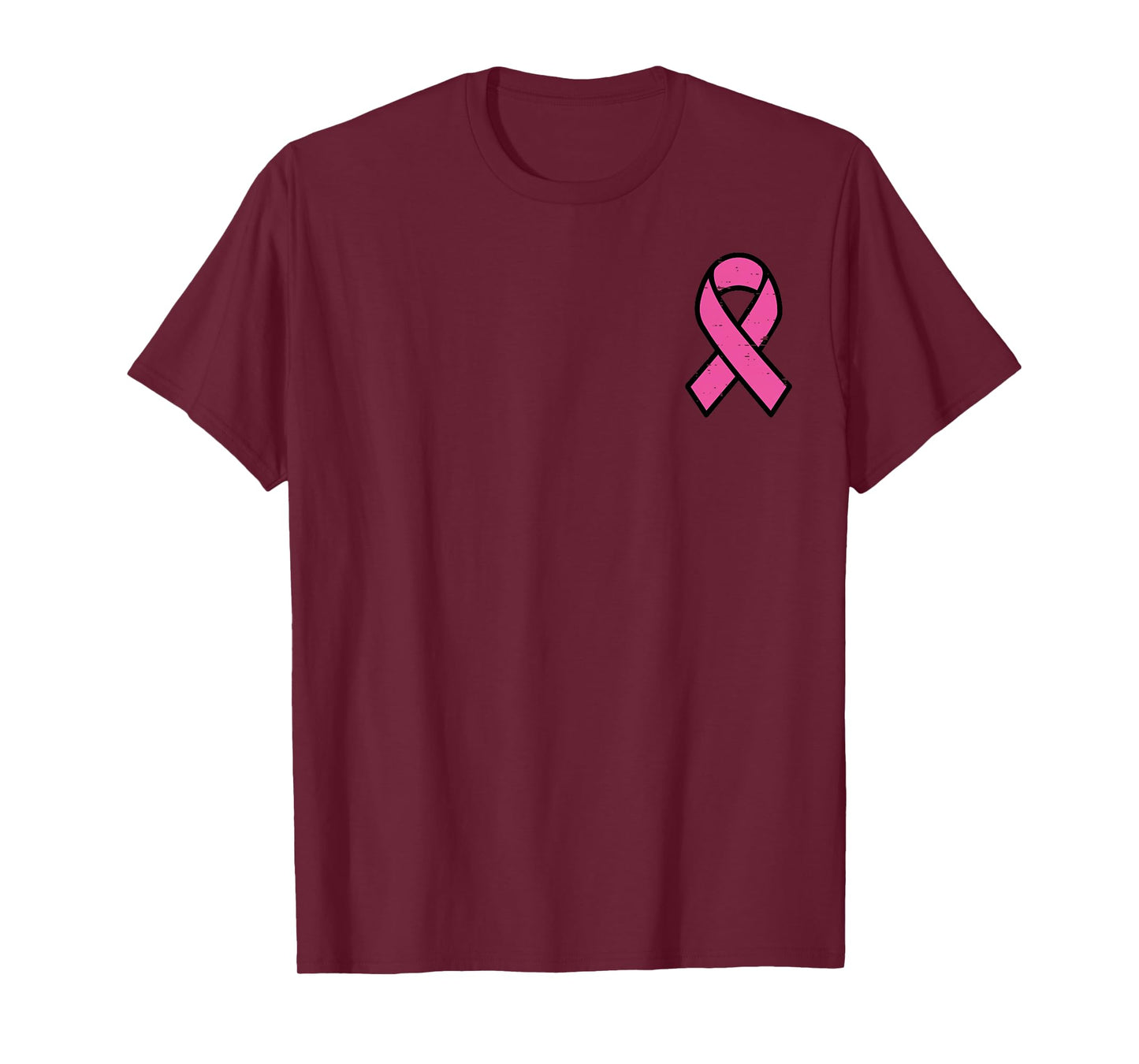 Breast Cancer Pink Ribbon Pocket Awareness Women Men Kids T-Shirt