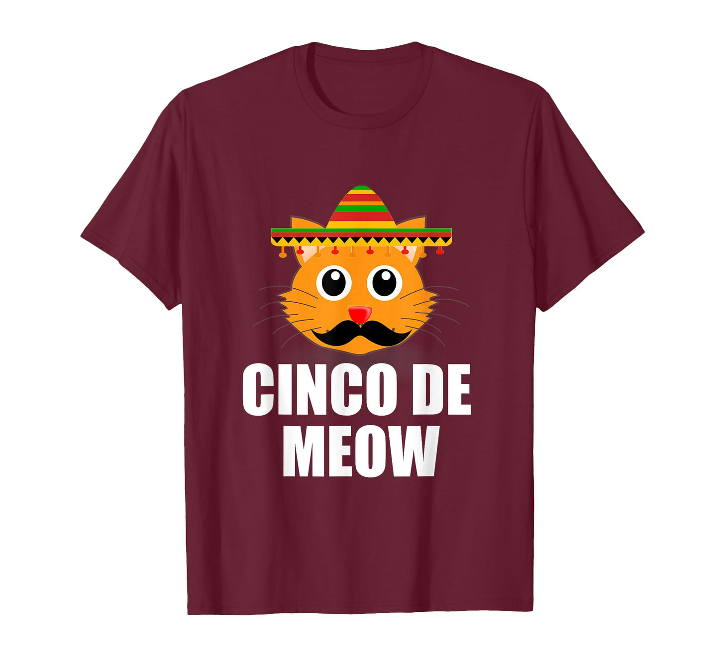 Vintage Cinco De Mayo Cat Lover Meow Pun T-Shirt