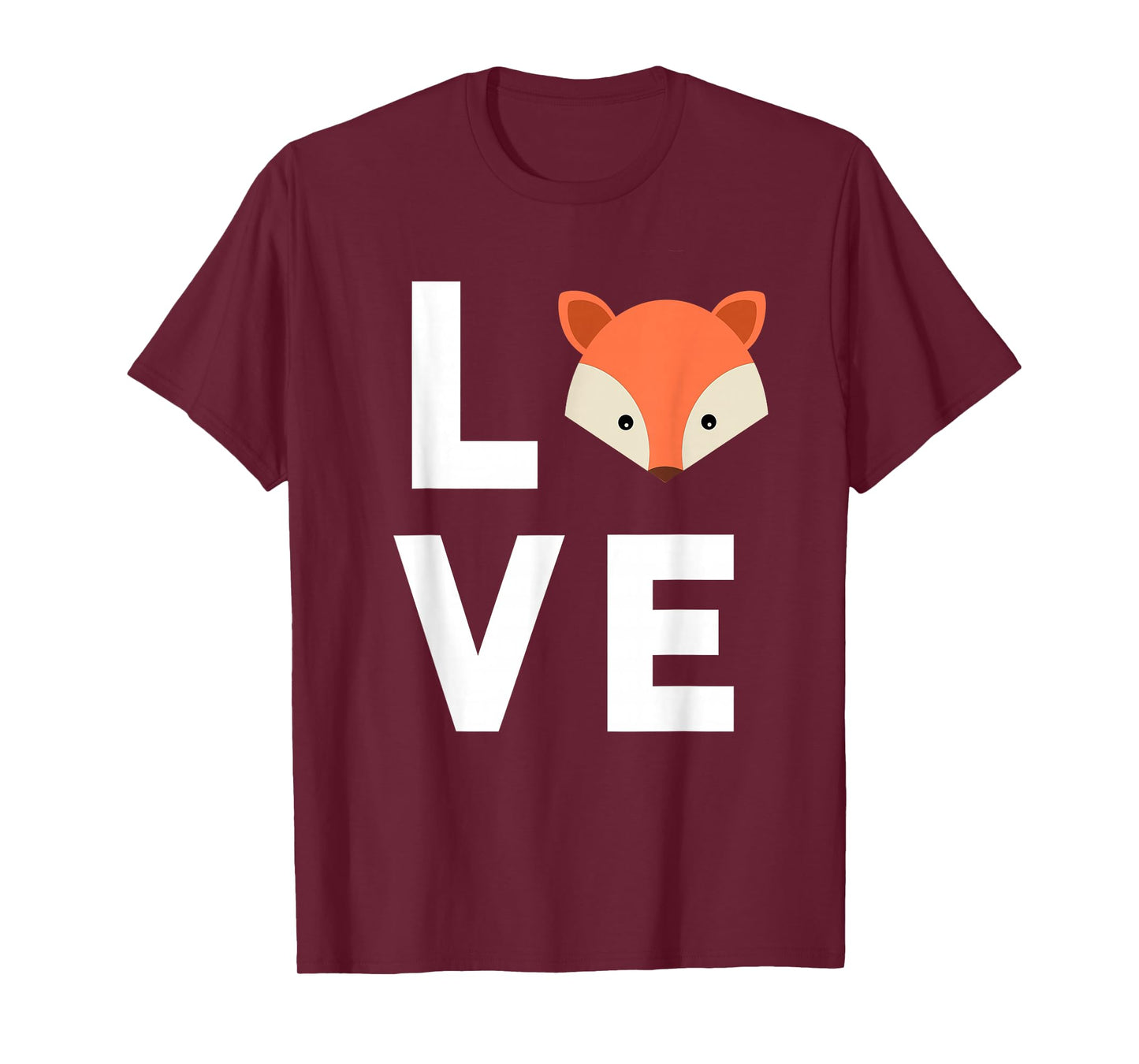 I Love Foxes Cute Fox Funny Fox Love Animal Face T-Shirt
