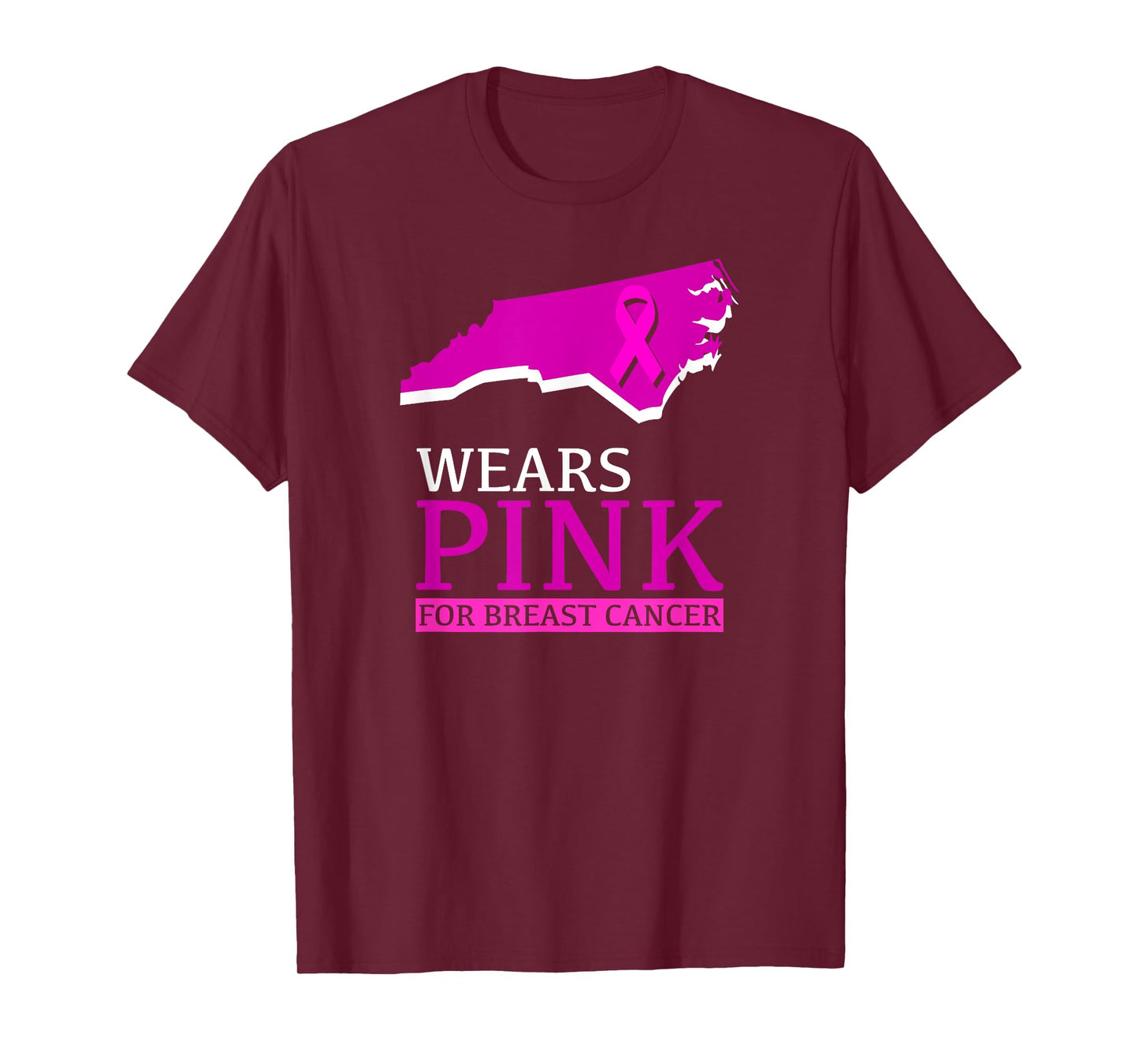 North Carolina Wears Pink For Breast Cancer Awareness Shirt T-Shirt