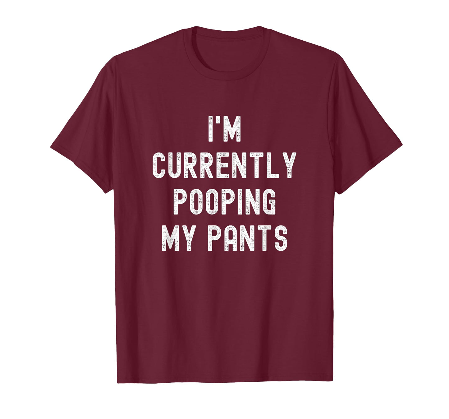 I'm Currently Pooping My Pants Funny Adult Humor Meme T-Shirt, Small, Black