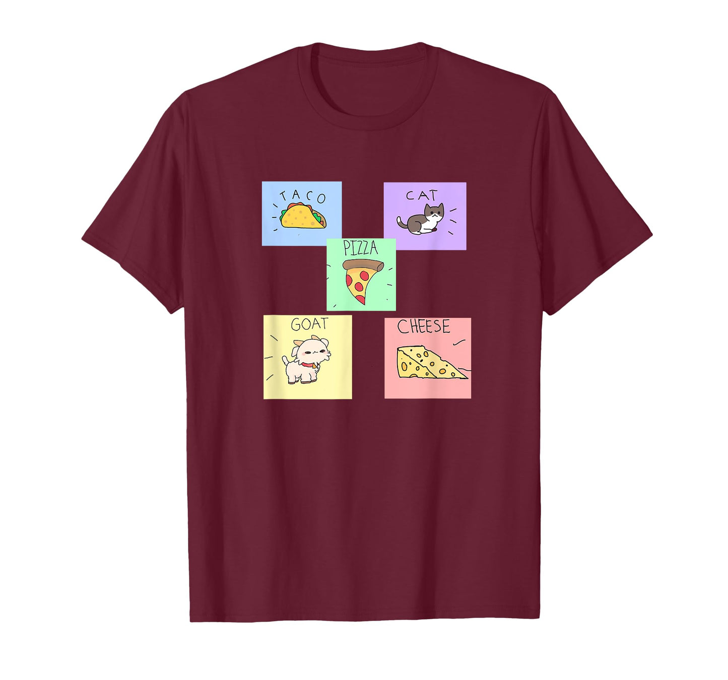 Taco Cat Goat Cheese Pizza Artwork Men Women Kids T-Shirt