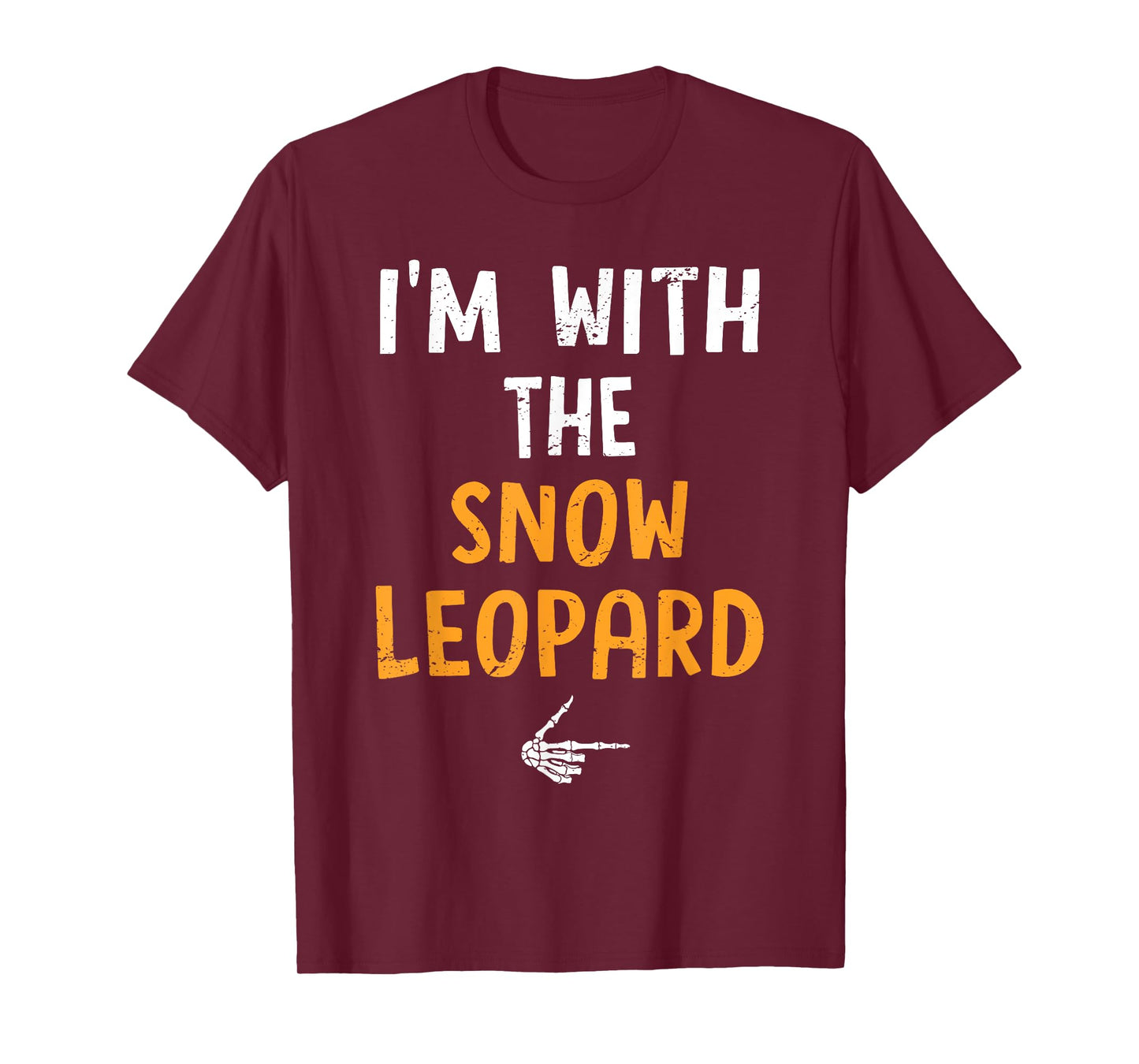 I'm with The Snow Leopard Costume Halloween Matching Couple T-Shirt