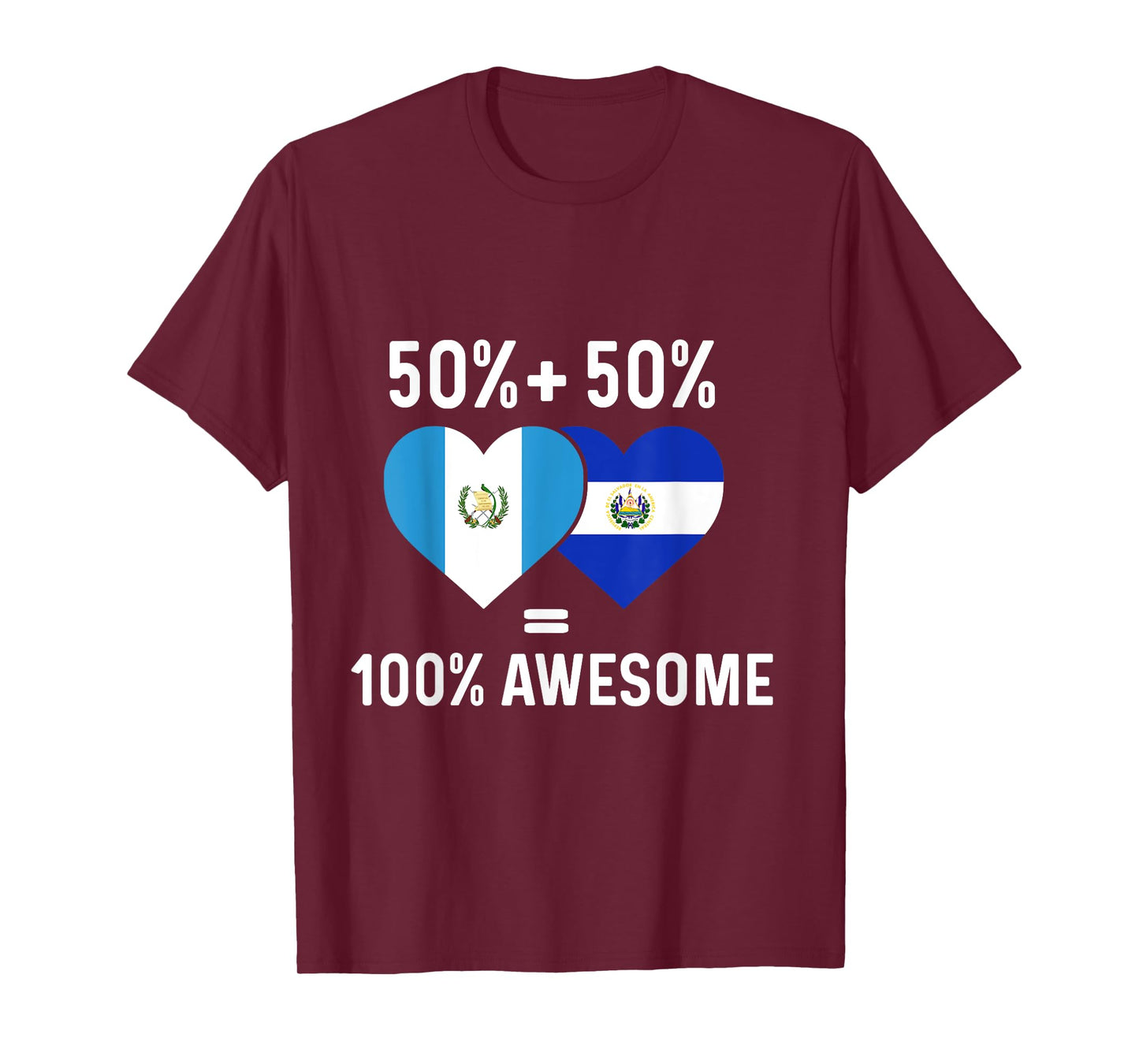Half Salvadorian Half Guatemalan Flag El Salvador Guatemala T-Shirt