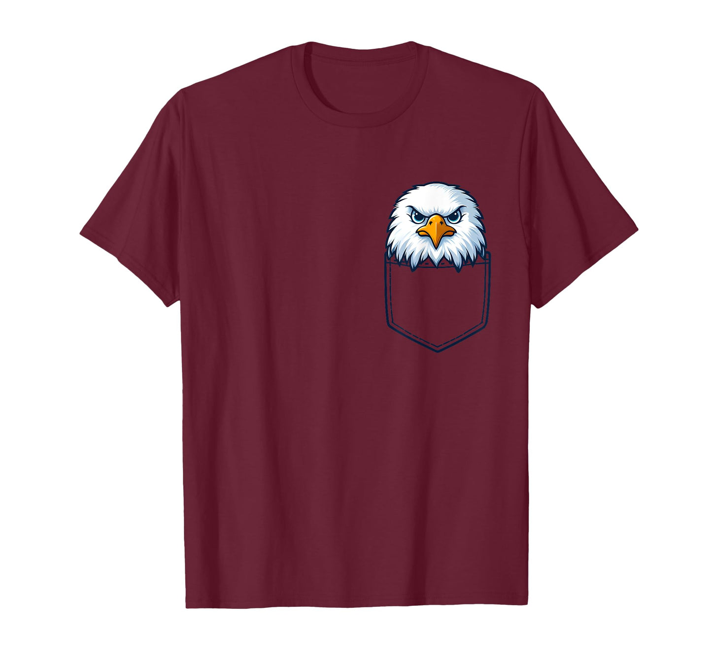 Tiny Patriotic Raptor: Eagle in Your Pocket Women Kids Men T-Shirt
