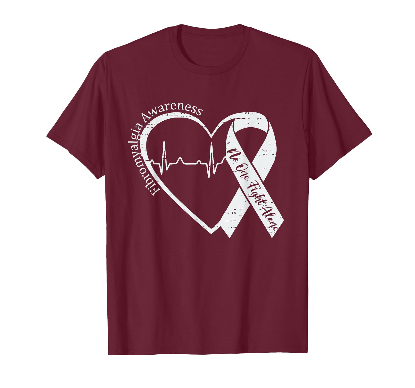 Fibromyalgia Awareness Heart Fibro Warrior Support Family T-Shirt