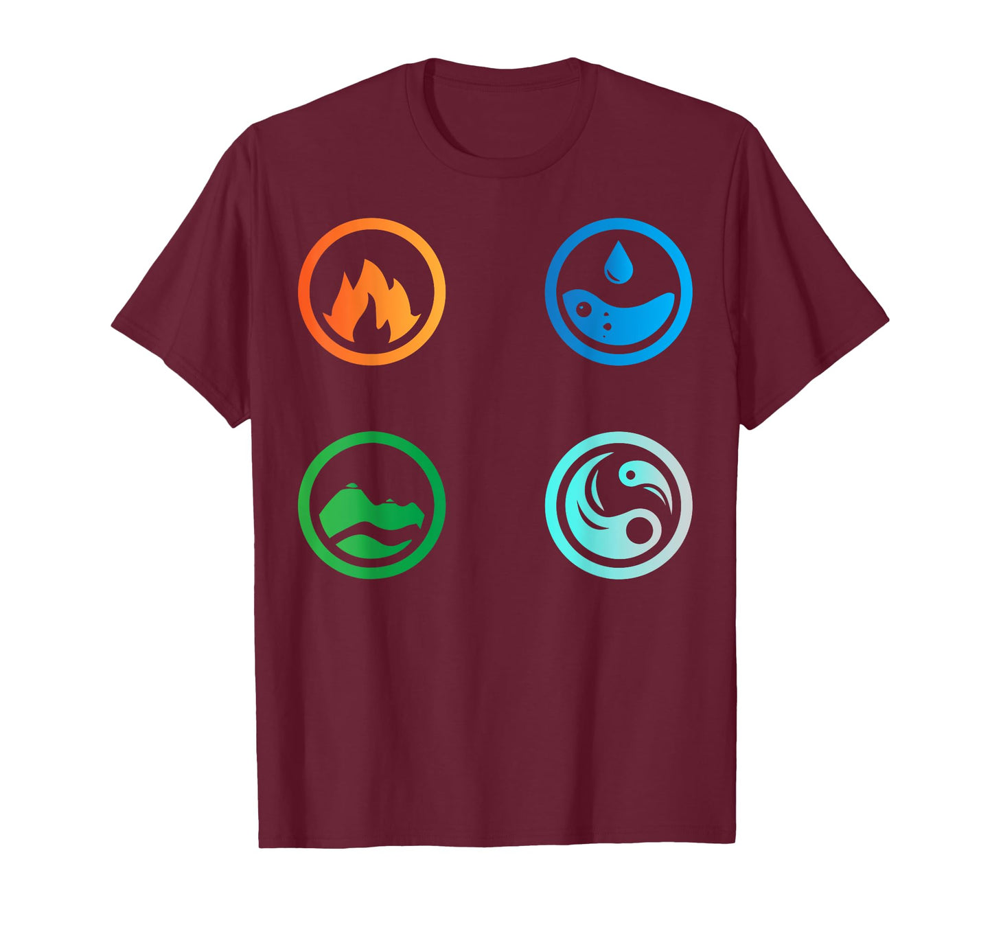 Earth, Water, Fire, Air , The Four Elements T-Shirt