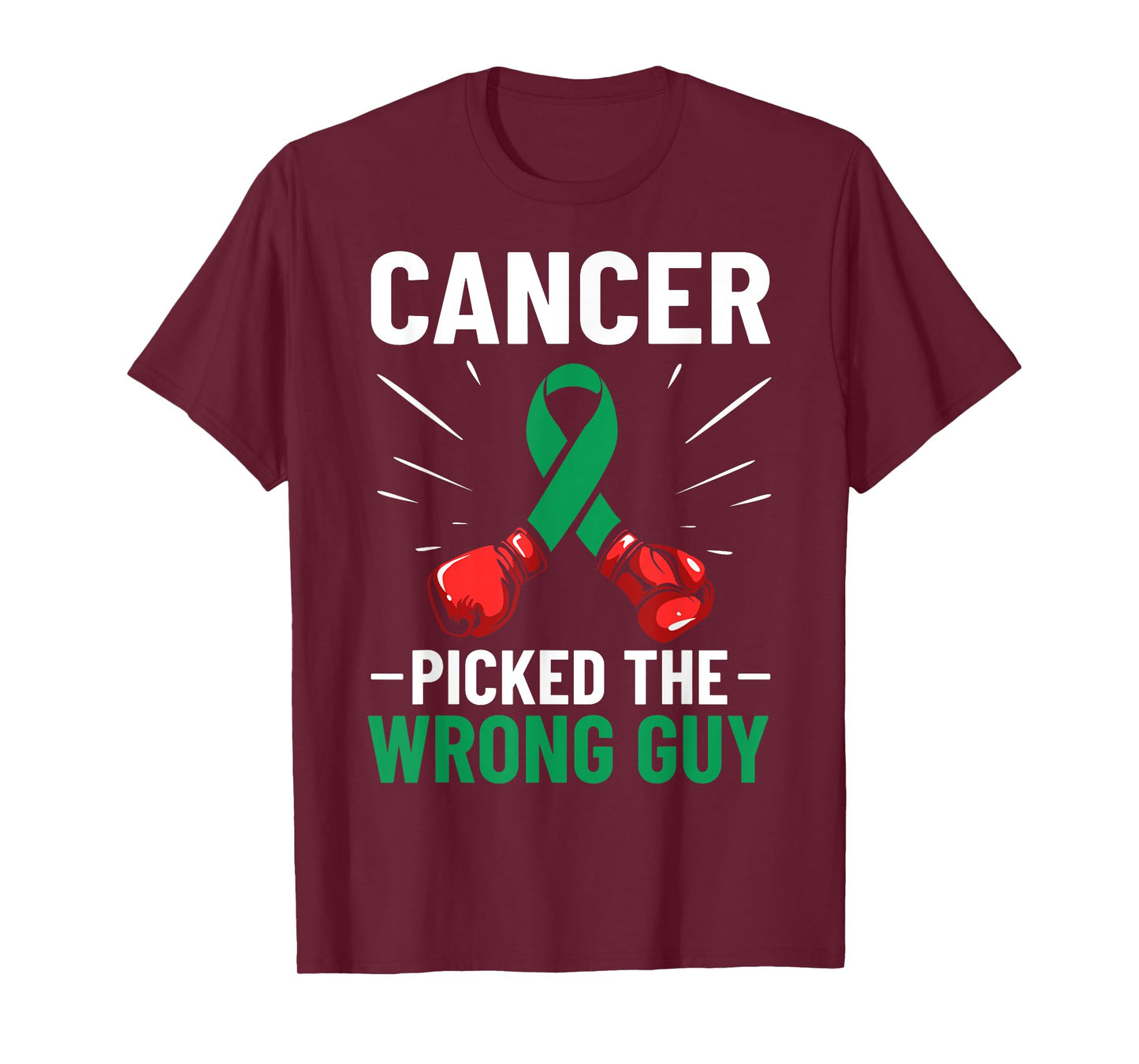 Liver Cancer Awareness Ribbon Cancer Picked The Wrong Guy T-Shirt