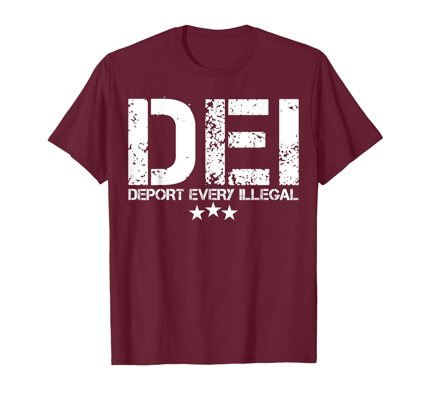 DEI Deport Every Illegal T-Shirt, Small, Black