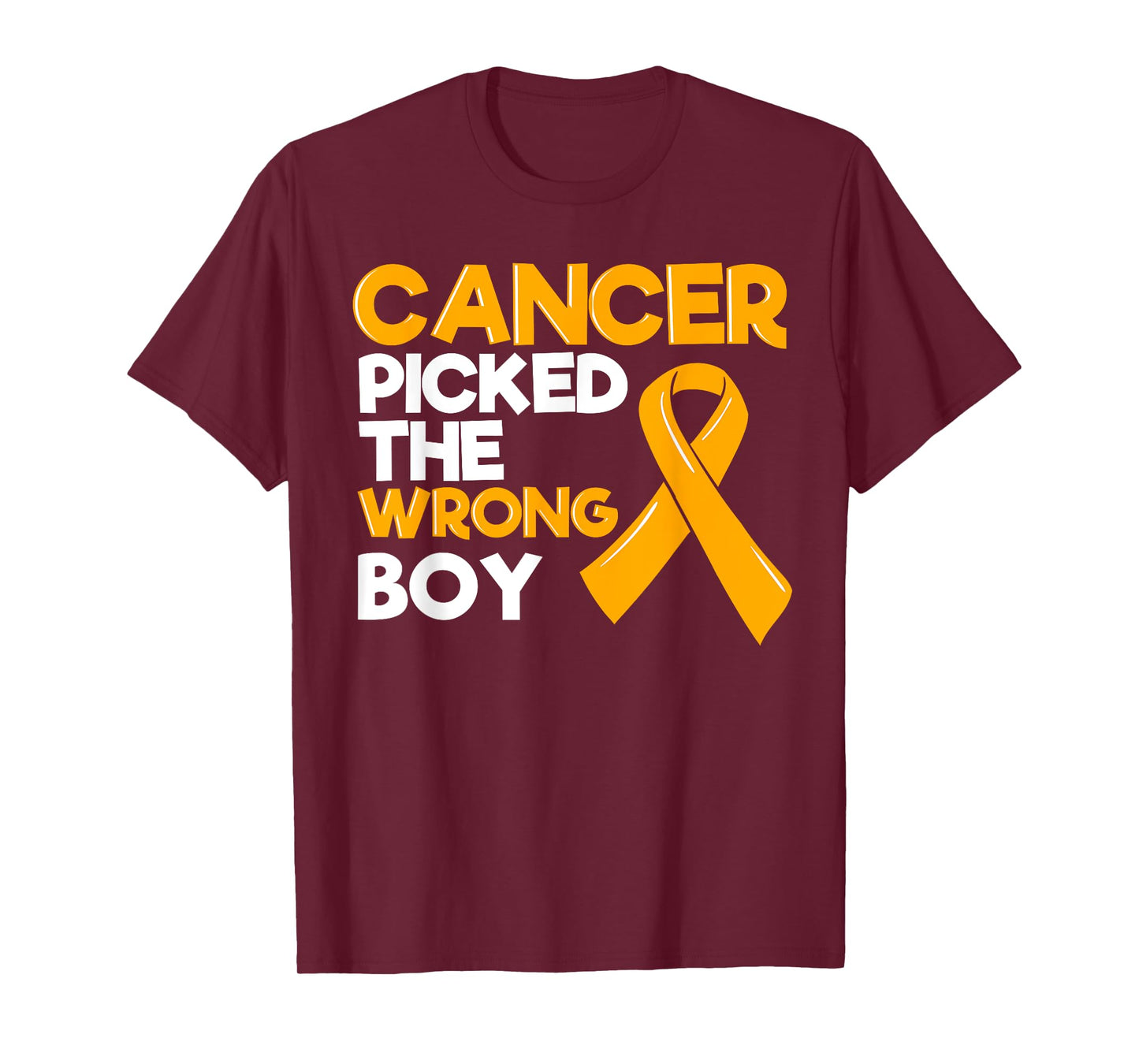 Childhood Cancer Boy Ribbon Tumor Pediatrician Child Gift T-Shirt