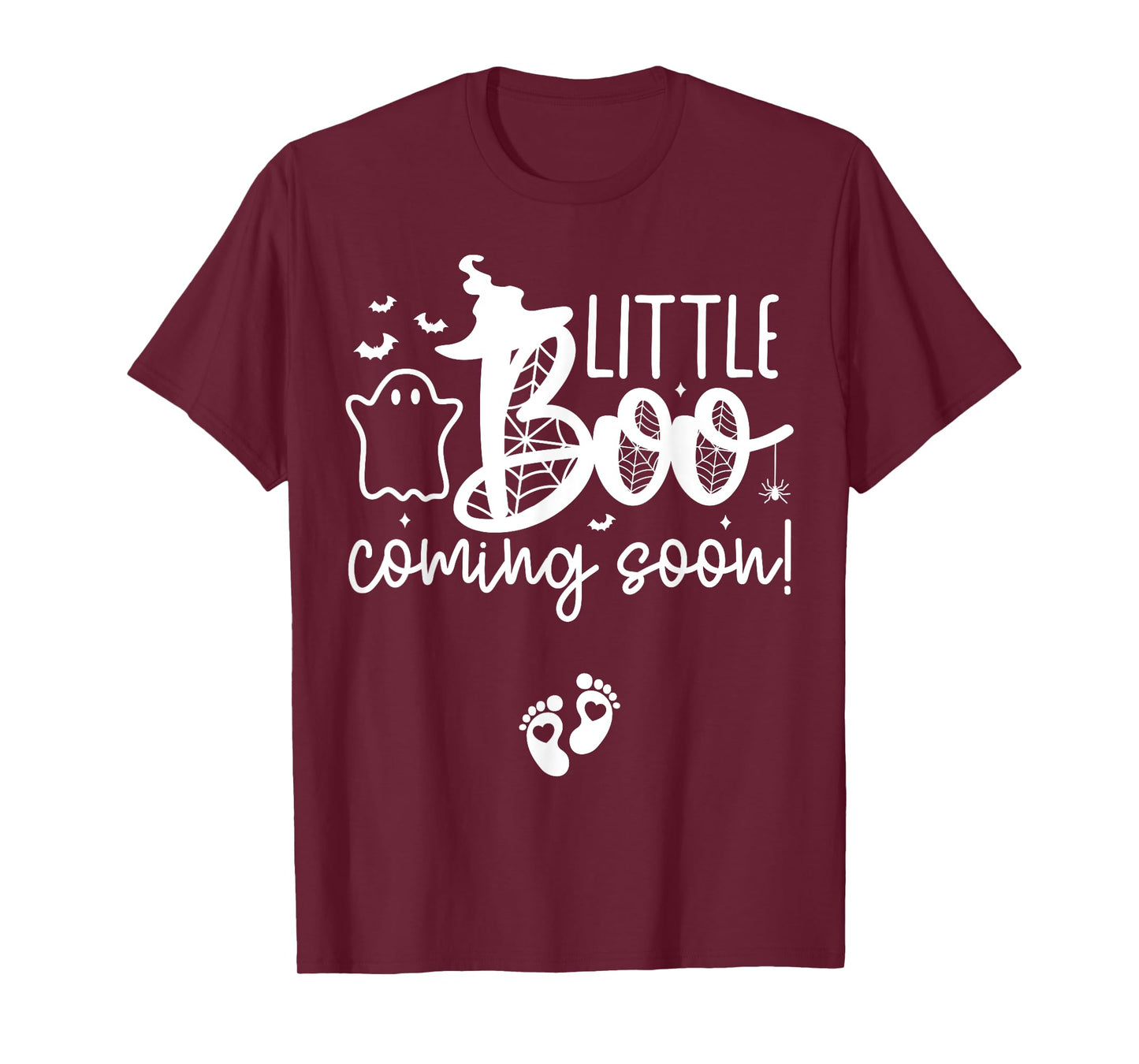 Halloween Pregnancy Announcement Little Boo Coming Soon T-Shirt