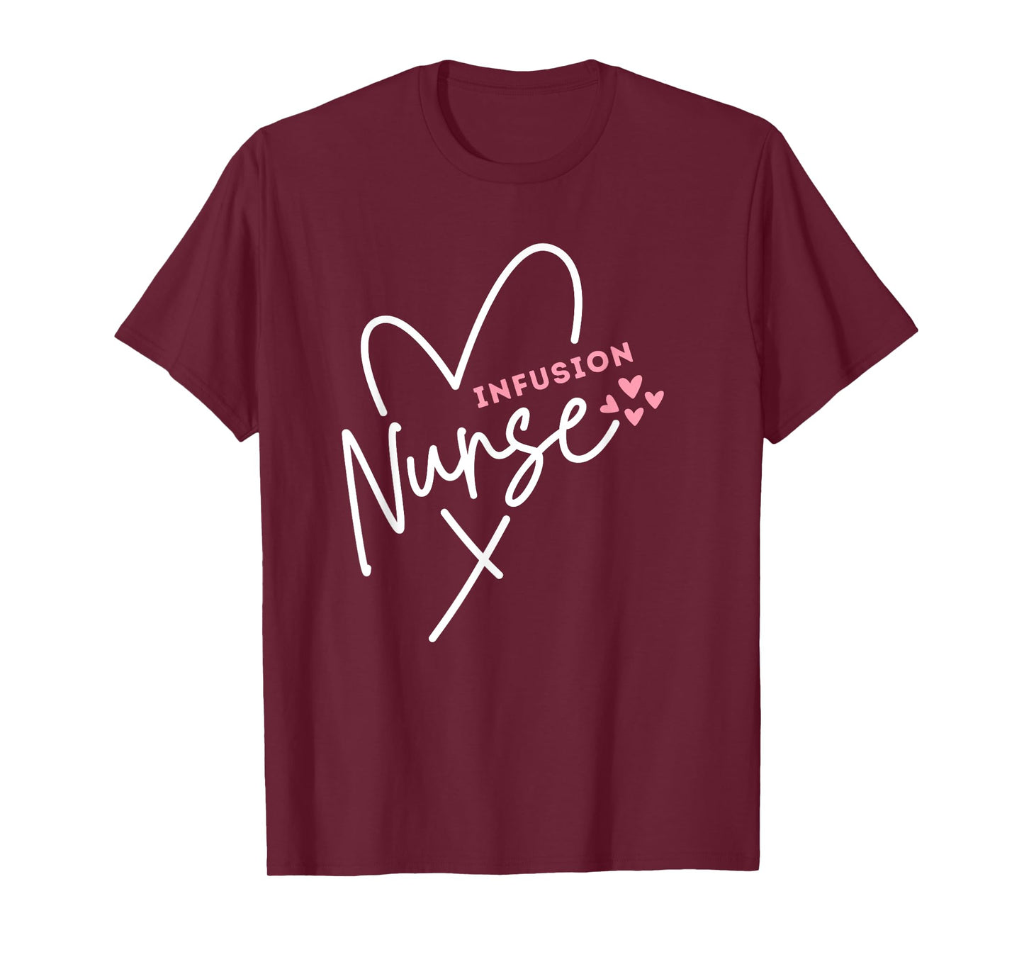 Cute Infusion Nurse Heart Novelty Graphic Gift Group Tee T-Shirt