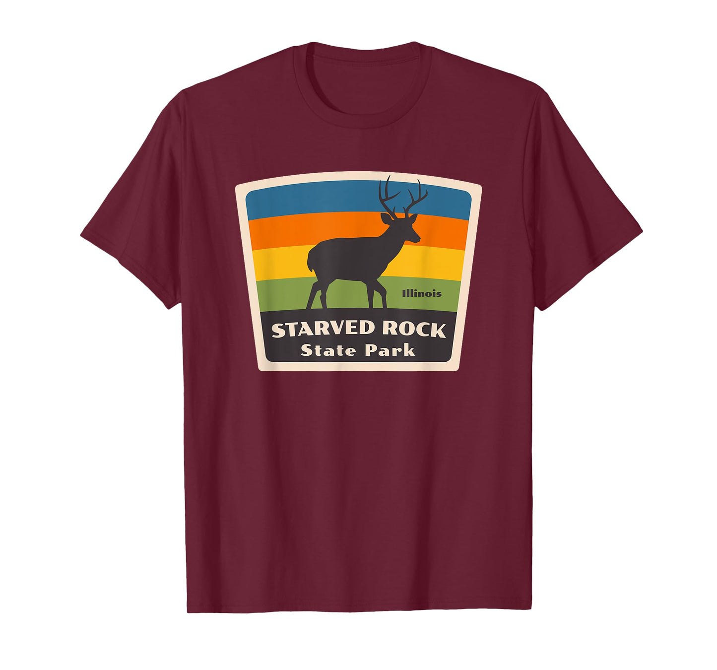 Starved Rock State Park Illinois Deer IL Souvenir Vacation T-Shirt