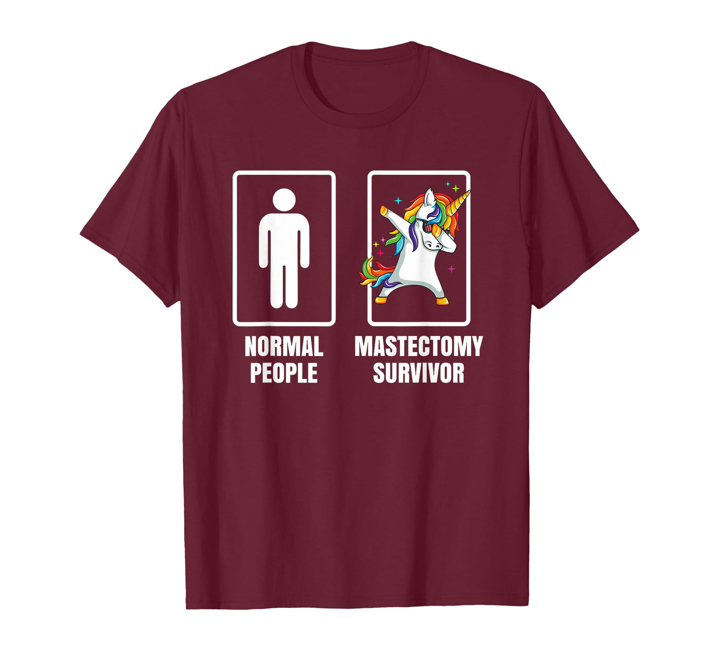 Dabbing Unicorn Mastectomy Surgery Survivor Recovery Gift T-Shirt