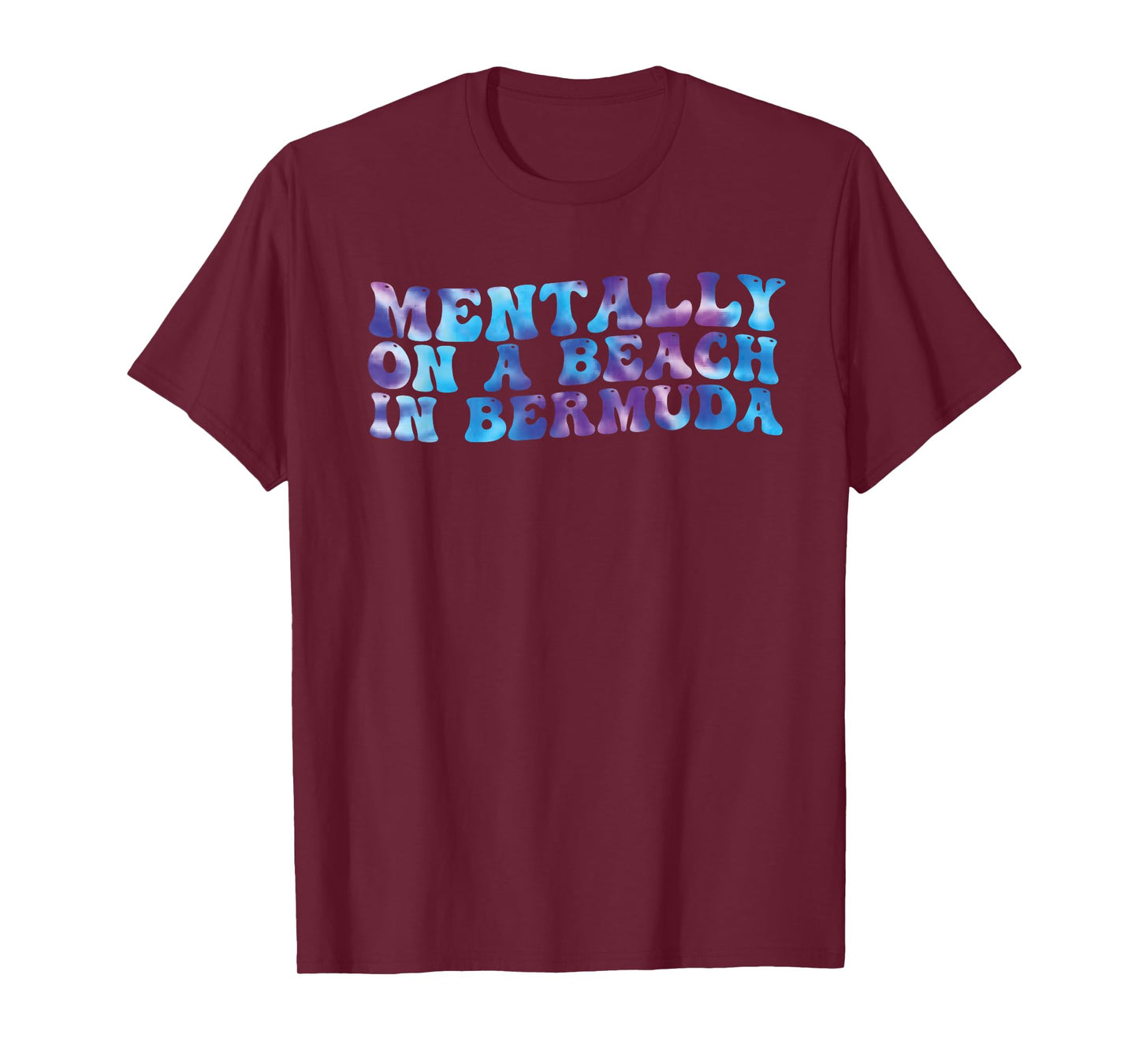 Mentally On A Beach In Bermuda Funny Cute Bermudian Souvenir T-Shirt
