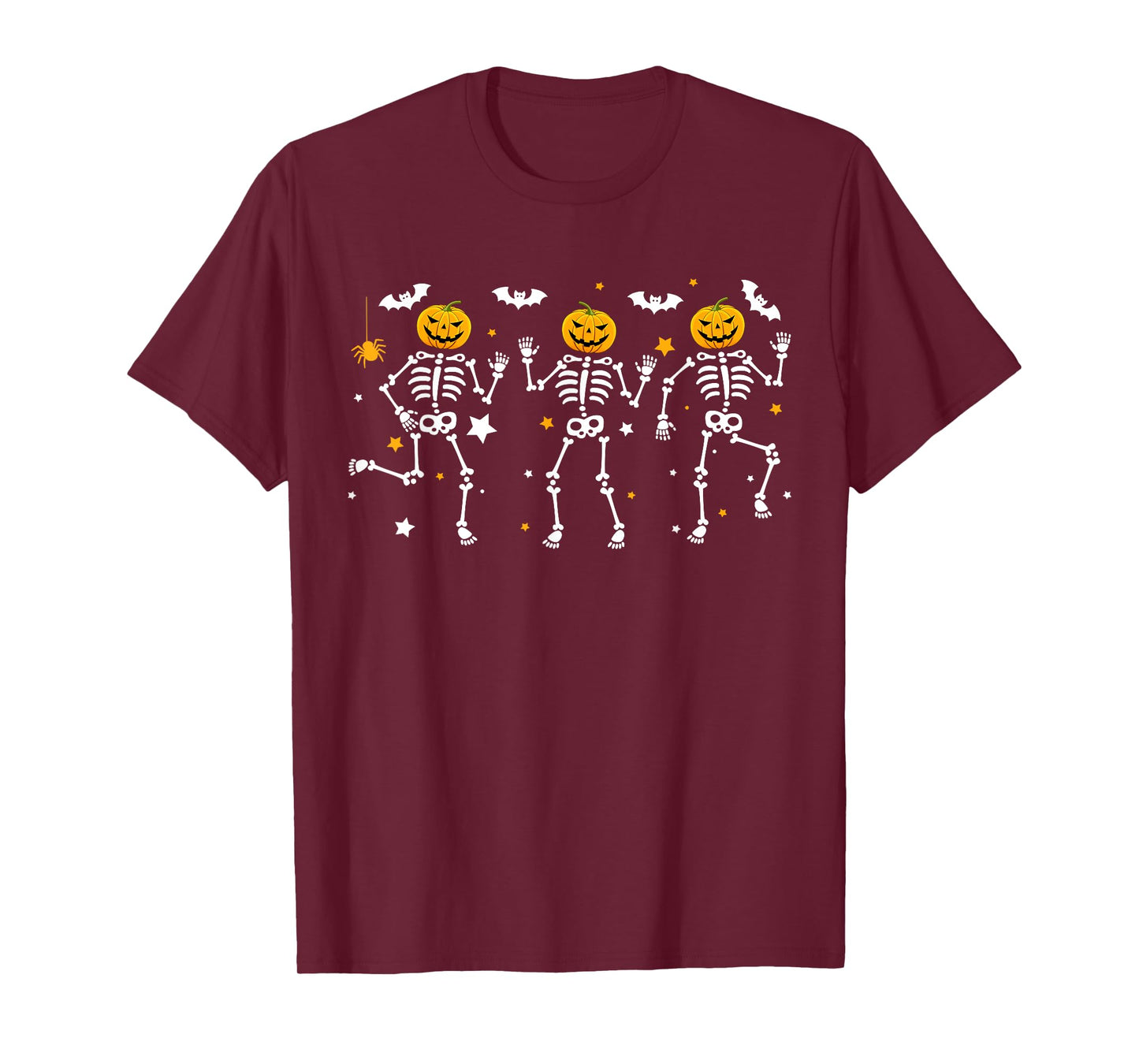 Dancing Skeleton Halloween Costume Pumpkin Skeleton Dance T-Shirt